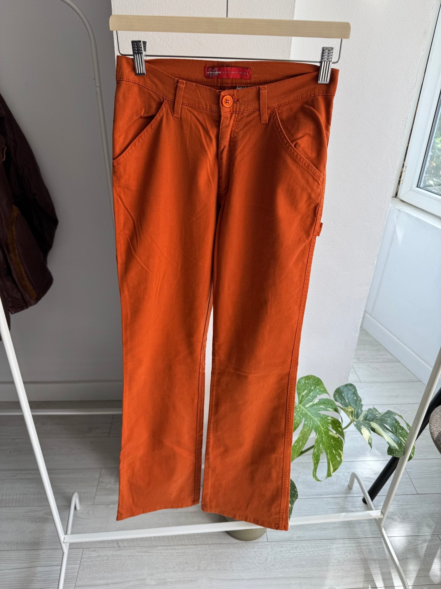 🍊 Pantaloni Y2K Phard Orange Carpenter – IT 44 (M/L Damă) - anbracaminte