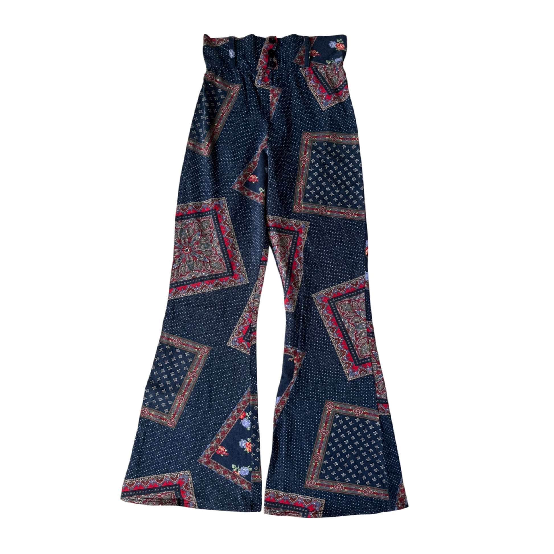 ☀️ Pantaloni Y2K Pinko Flared cu Print – M Damă – Made in Italy - anbracaminte