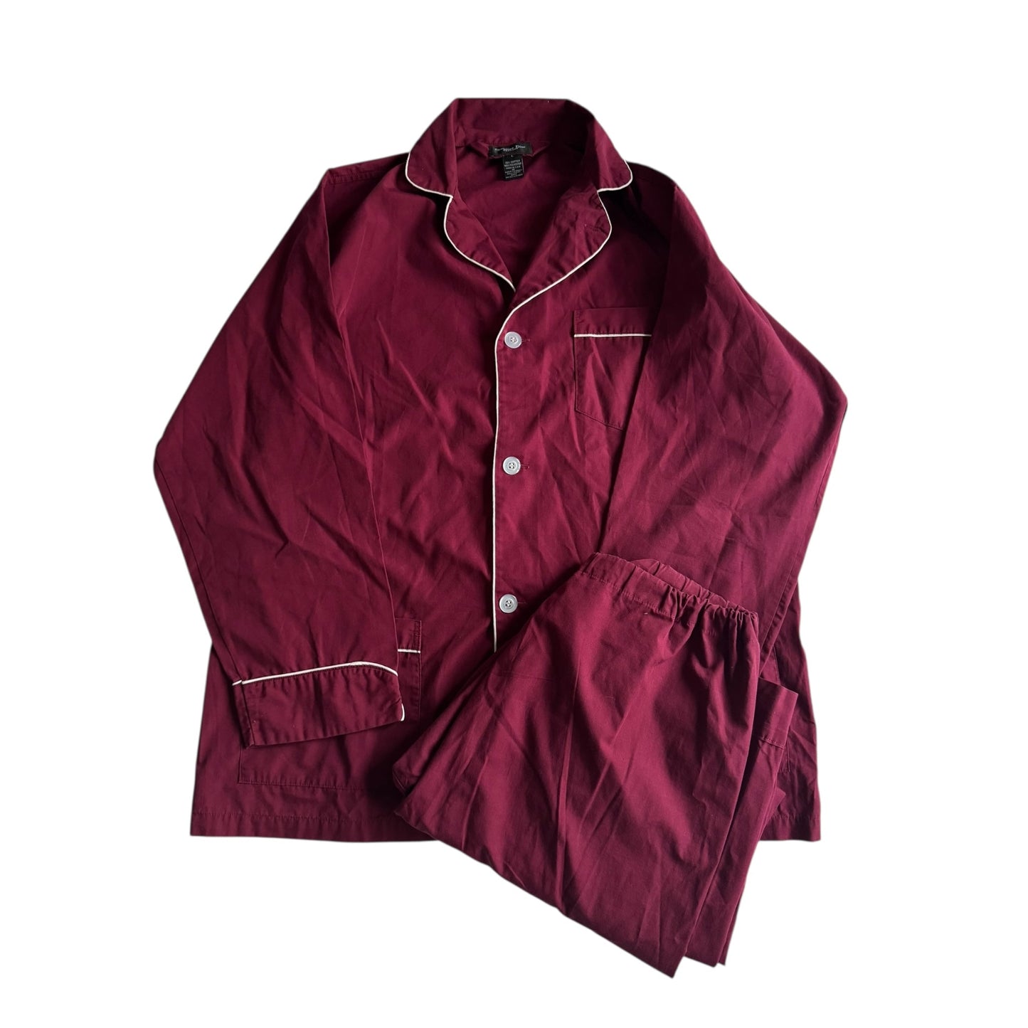 🛌 Pijamale Vintage Christian Dior Monsieur – Burgundy – Mărime L - anbracaminte