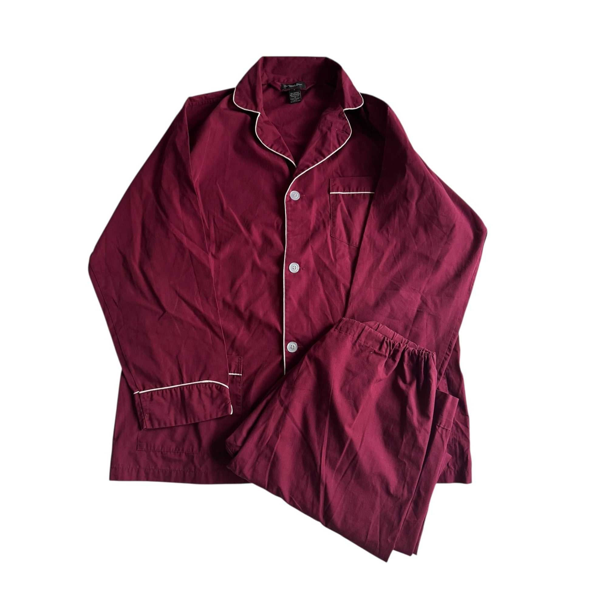 🛌 Pijamale Vintage Christian Dior Monsieur – Burgundy – Mărime L - anbracaminte