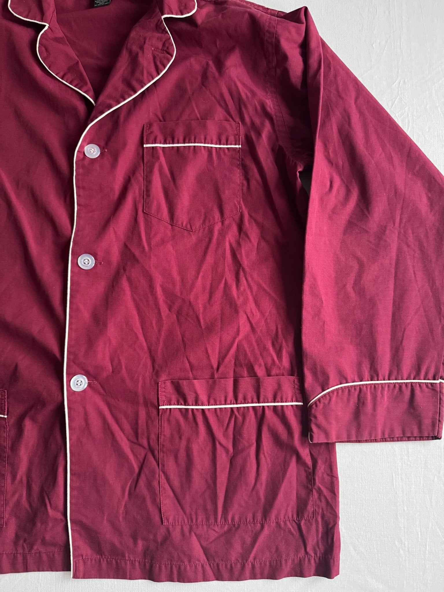 🛌 Pijamale Vintage Christian Dior Monsieur – Burgundy – Mărime L - anbracaminte