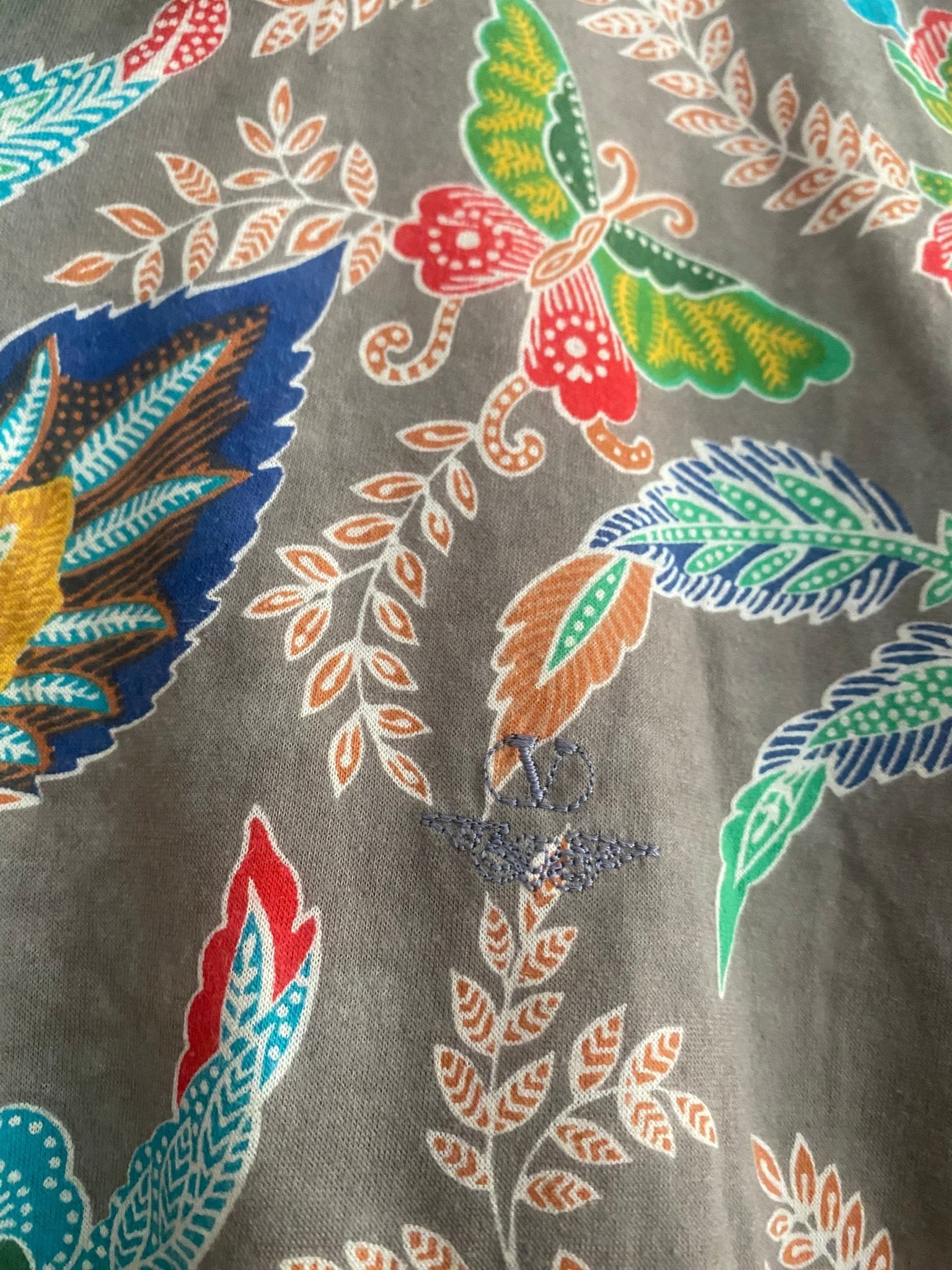 Polo Vintage Valentino Garavani cu Print Jungle – Mărime L, Made in Italy - anbracaminte
