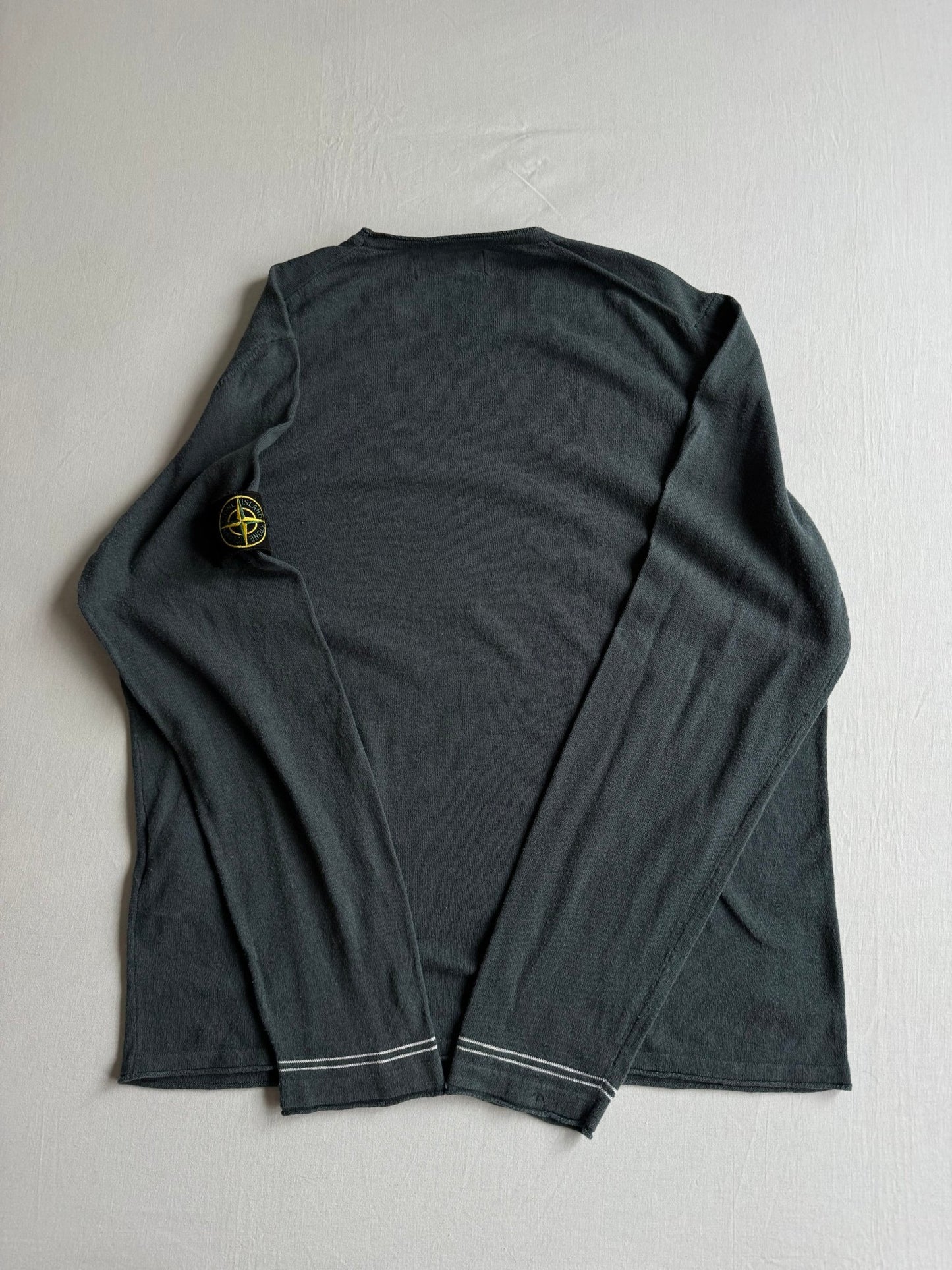 🧭 Pulover 2018 Stone Island din Bumbac Navy - Verzui – L (XL pe etichetă) - anbracaminte