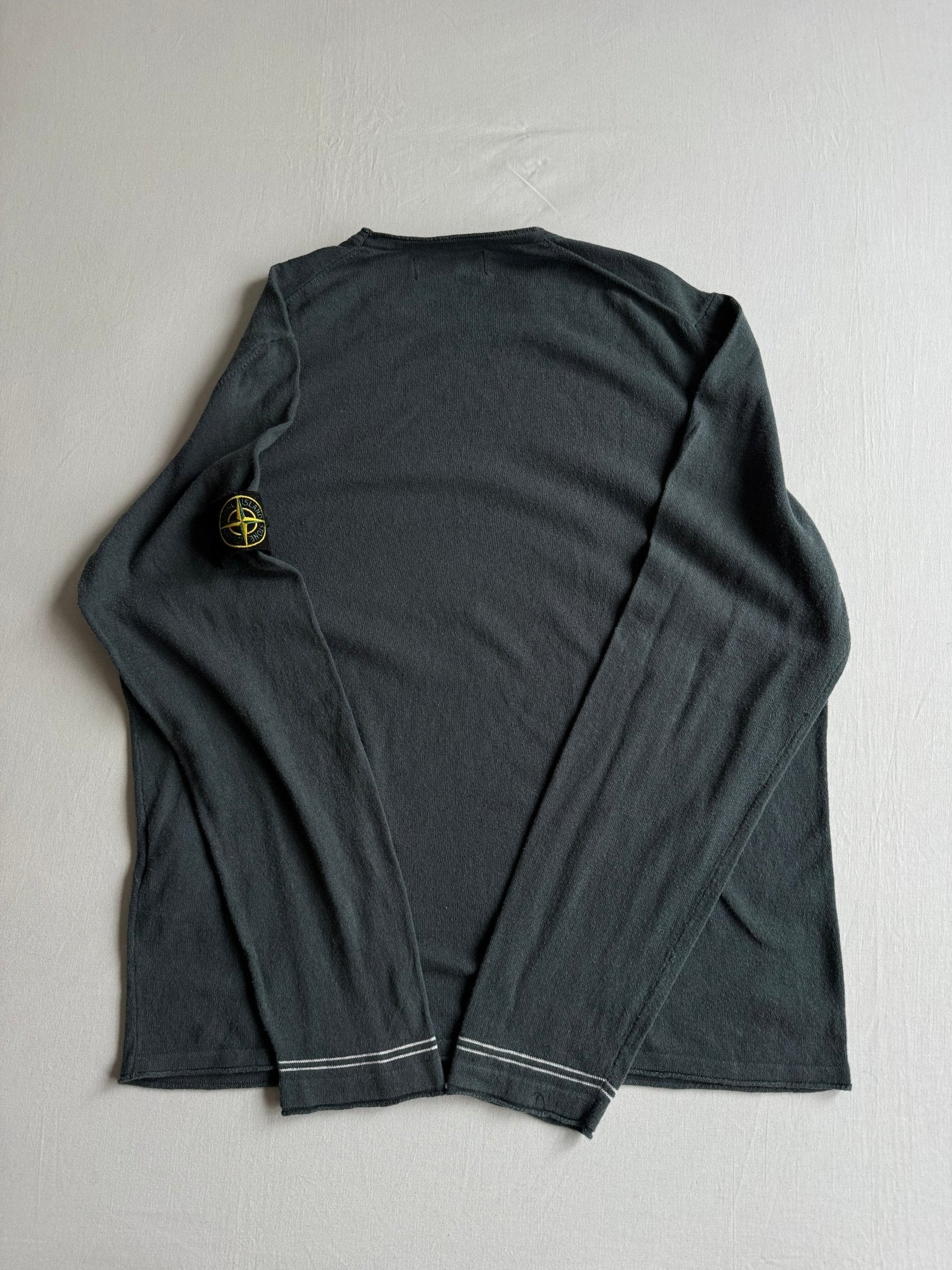 🧭 Pulover 2018 Stone Island din Bumbac Navy - Verzui – L (XL pe etichetă) - anbracaminte