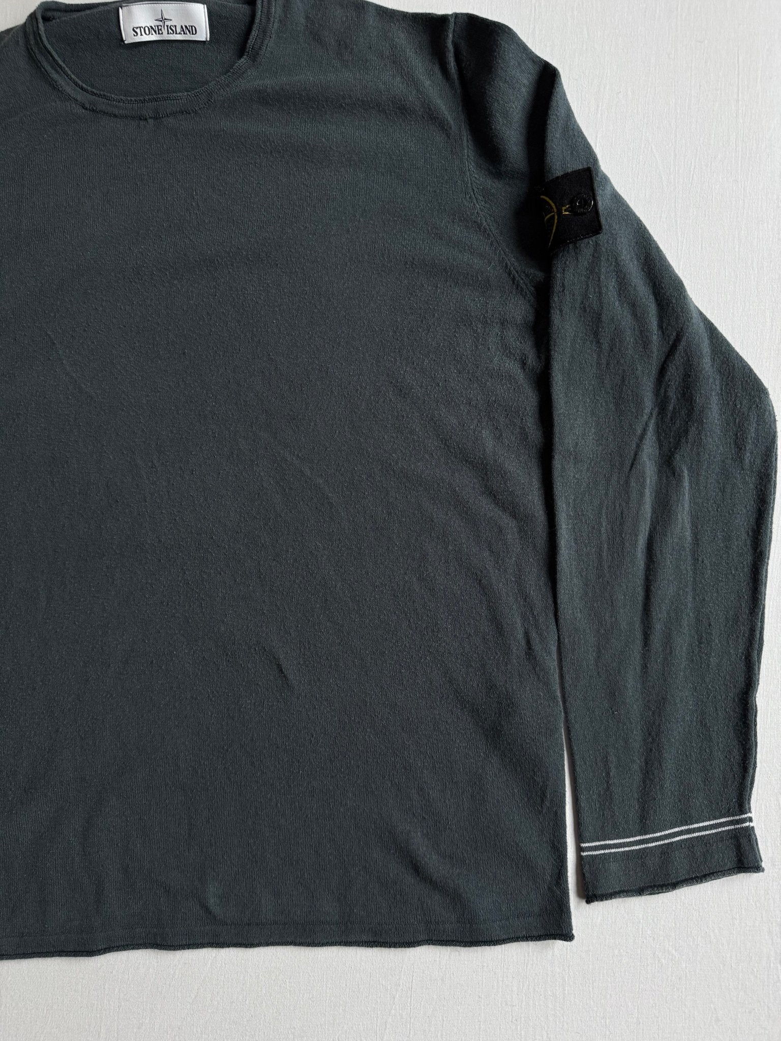 🧭 Pulover 2018 Stone Island din Bumbac Navy - Verzui – L (XL pe etichetă) - anbracaminte