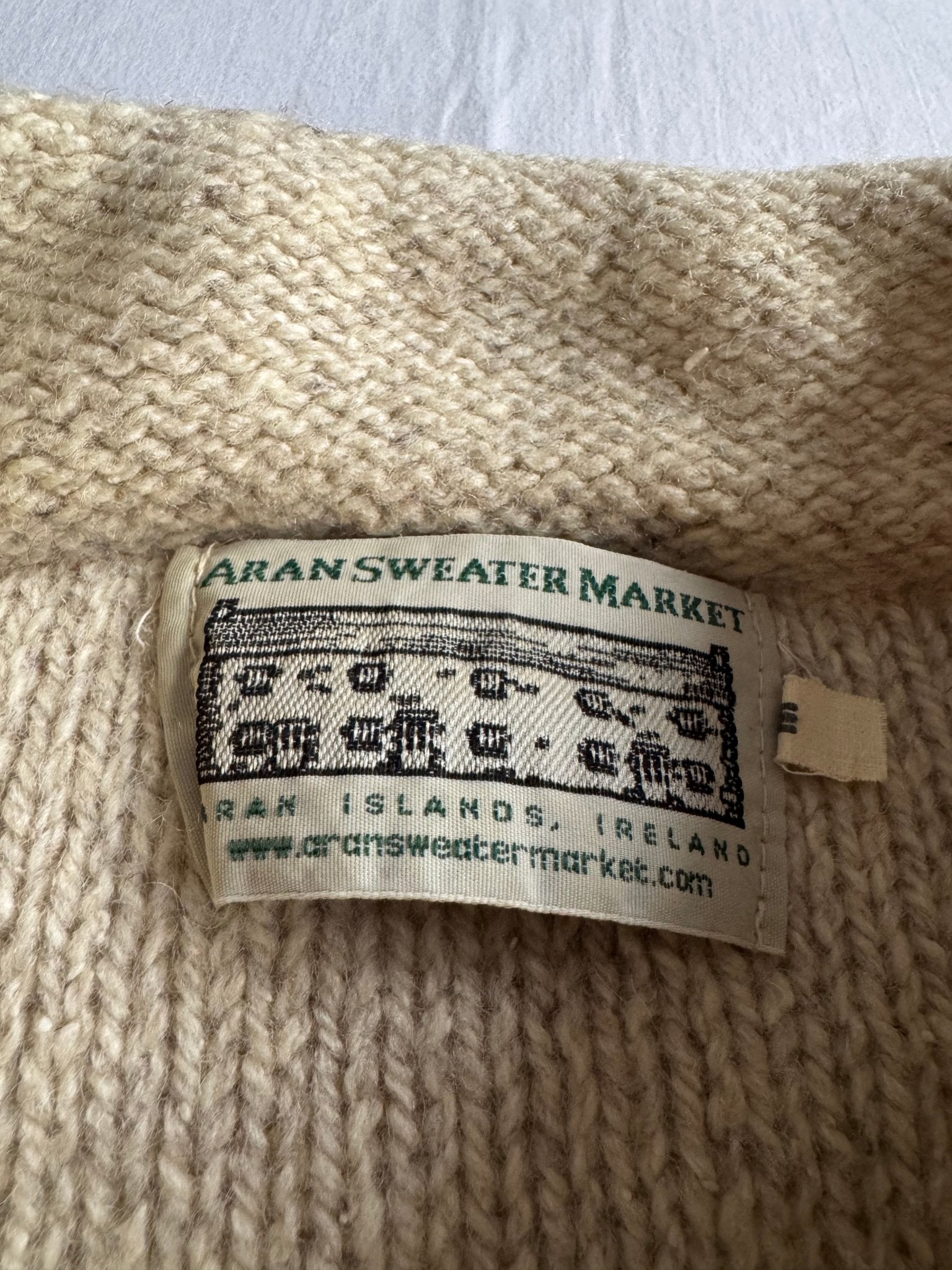 🧶 Pulover Bărbați Aran Sweater Market din Lână și Mătase – M - anbracaminte