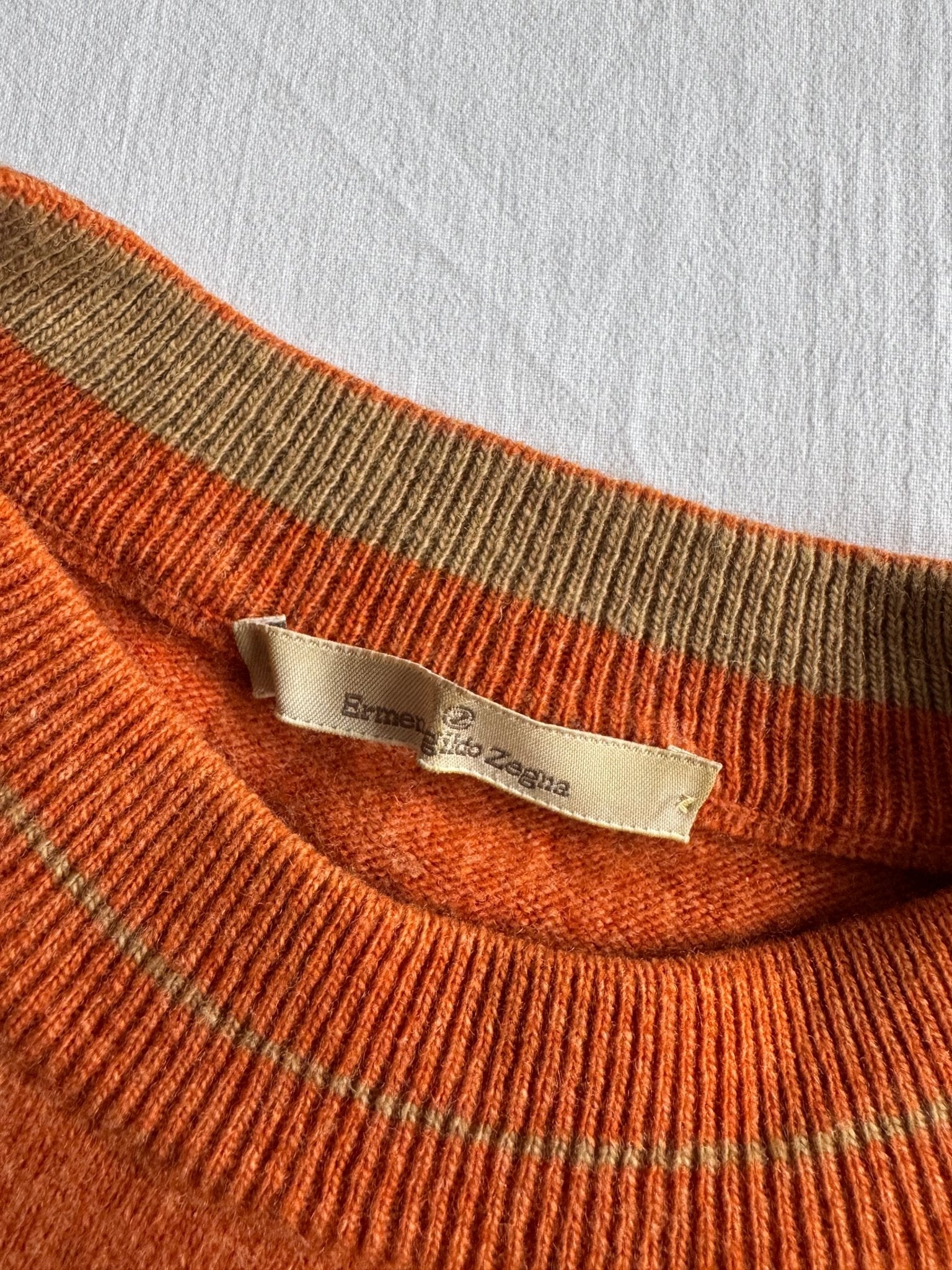 🍊 🧶 Pulover Bărbați Ermenegildo Zegna Portocaliu din Lână – L - anbracaminte
