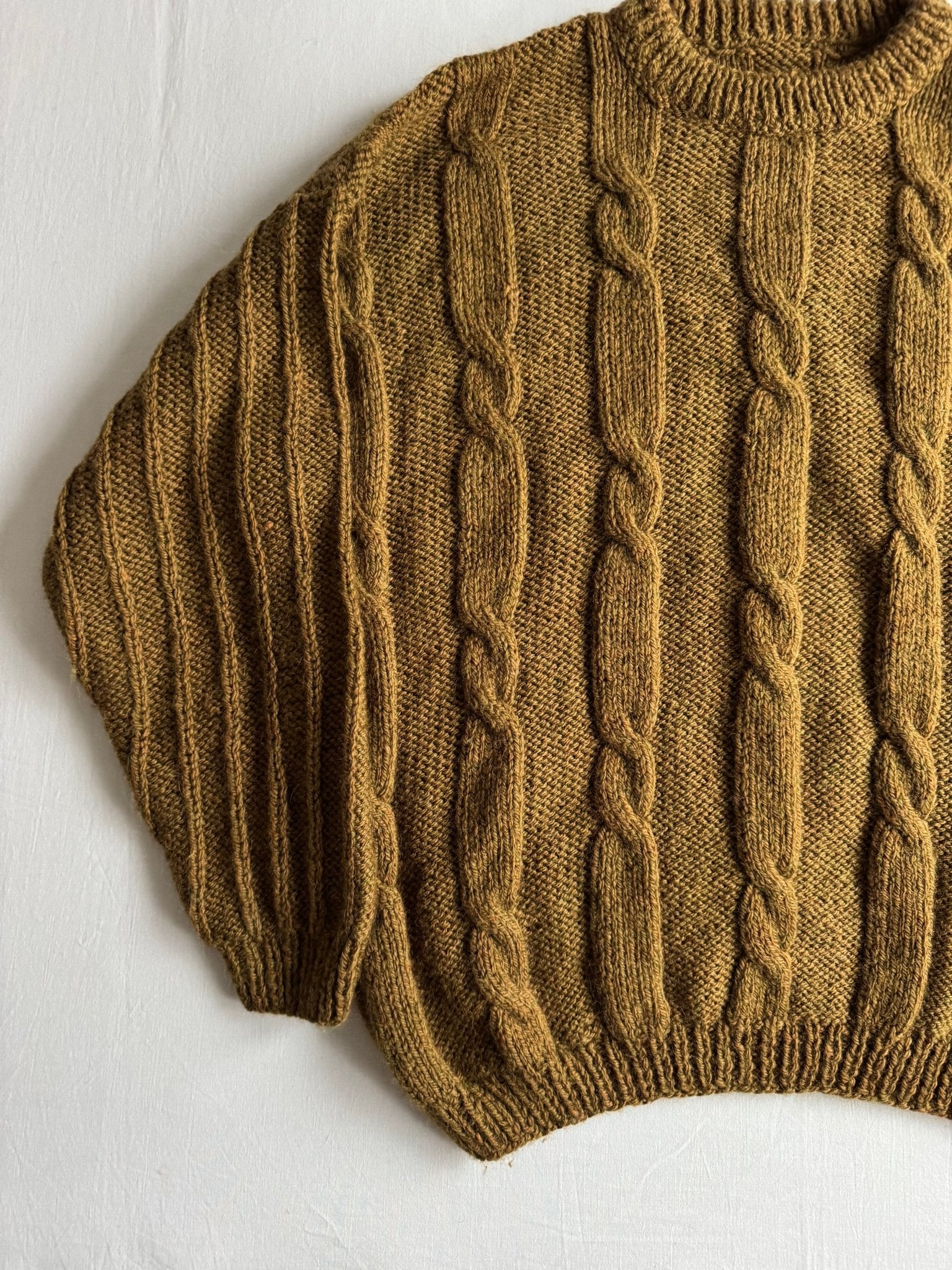 🧶 Pulover Bărbați Vintage Chunky Cable Knit – L / XL - anbracaminte