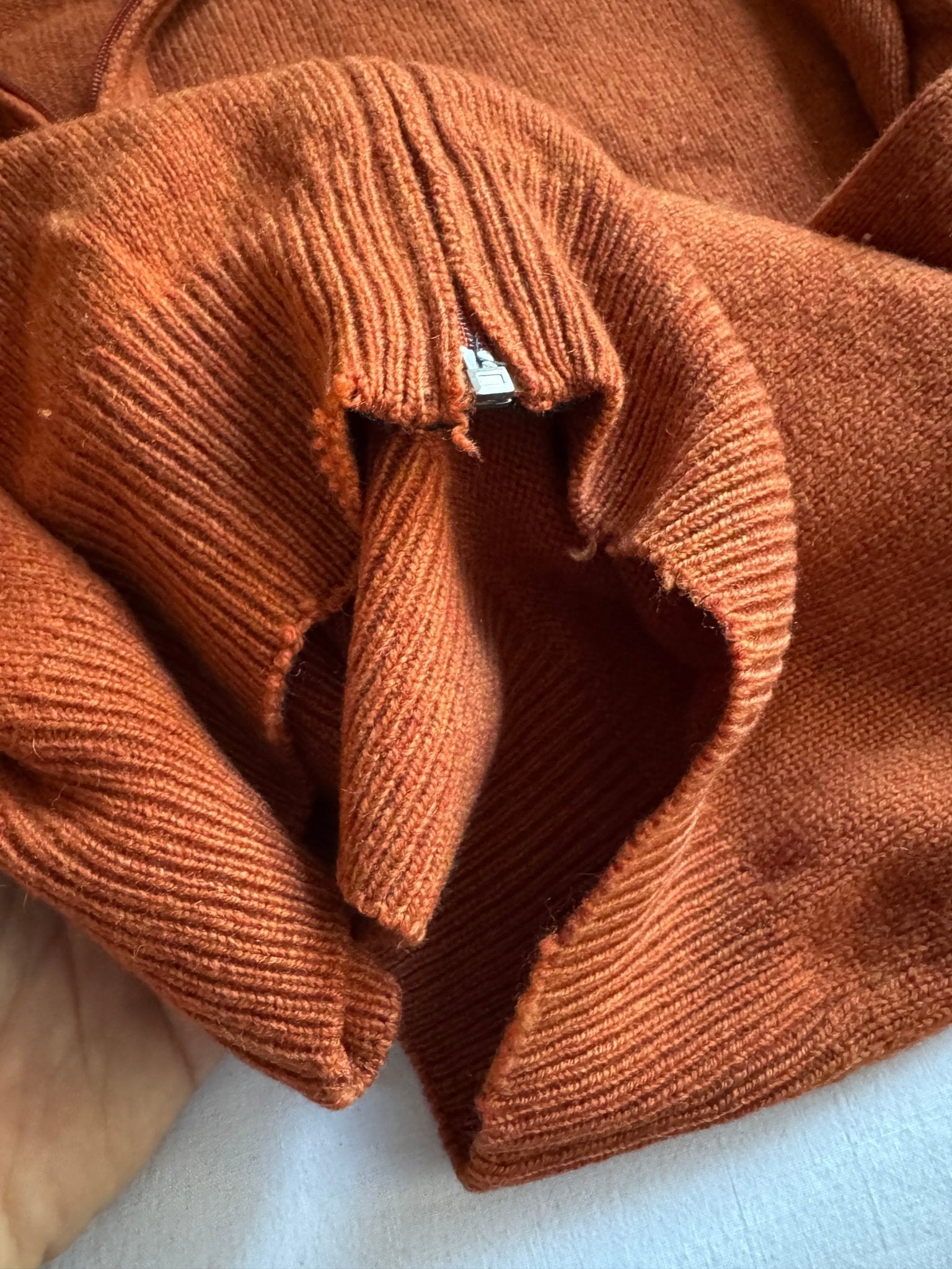 🧶 Pulover Barbour portocaliu cu fermoar – mărimea M bărbați - anbracaminte