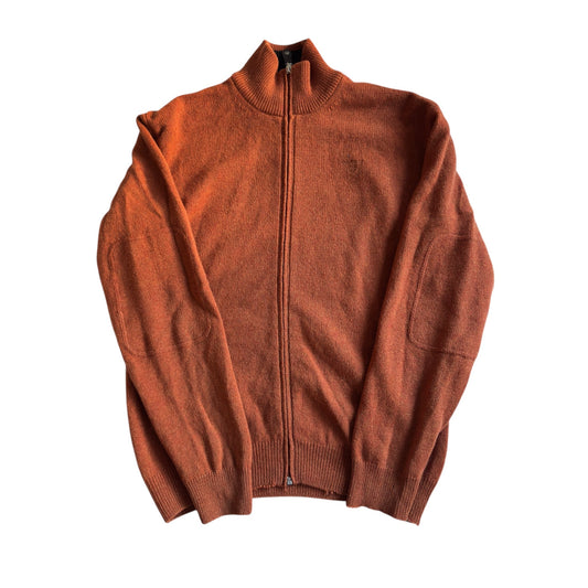 🧶 Pulover Barbour portocaliu cu fermoar – mărimea M bărbați - anbracaminte