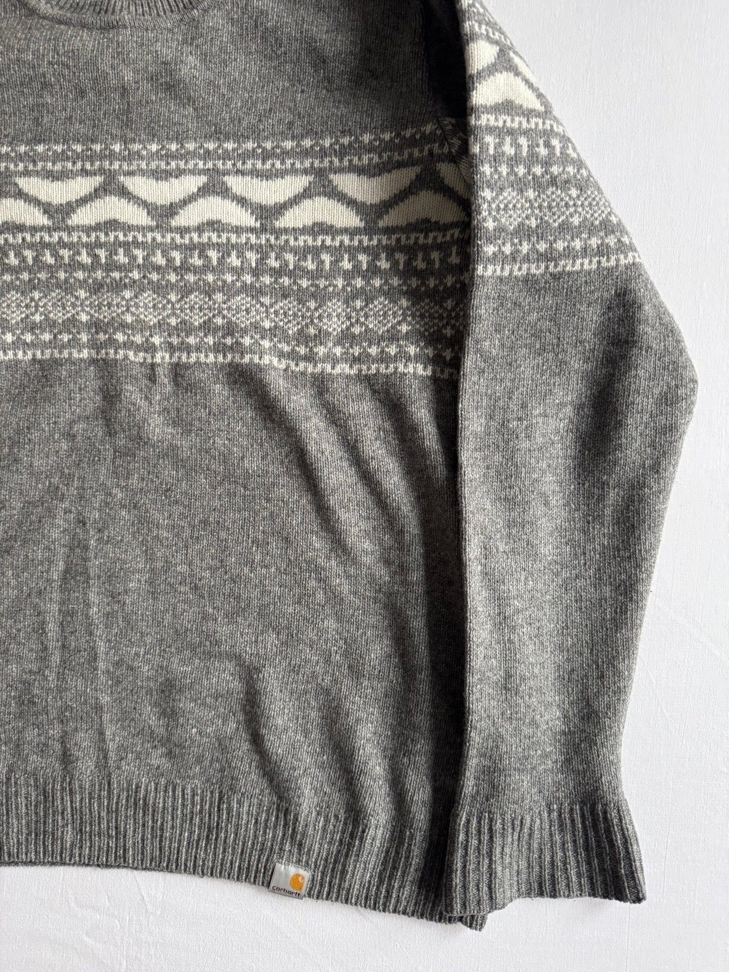 🧶 Pulover Carhartt WIP „Holmes” Gri – Mărime M - anbracaminte