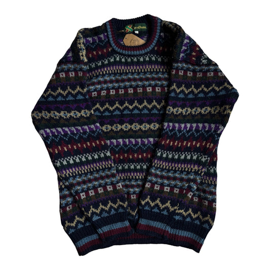 Pulover din Lână Vintage Bărbați | Model Etnic | L (L) - anbracaminte