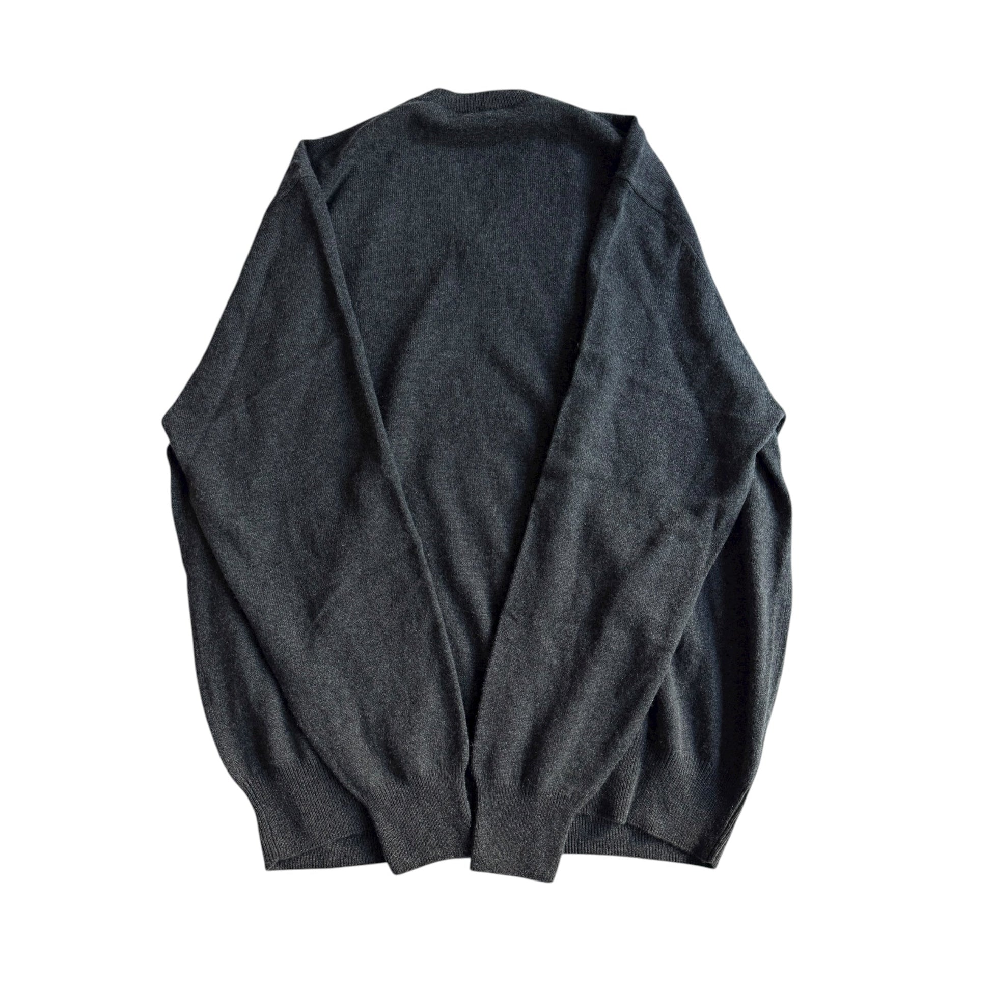 🧶 Pulover Gri - Silk + Cashmere Blend / V - Neck (Mărime L) - anbracaminte