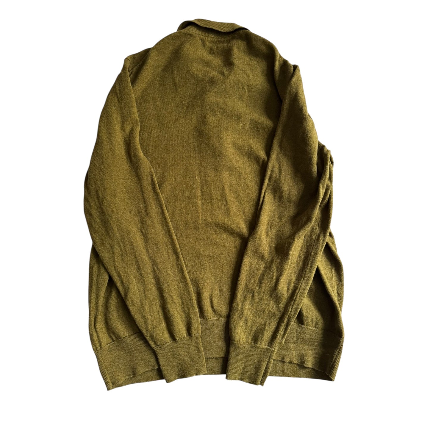 🫒 Pulover Guler Polo cu Mâneci Lungi – Culoare Olive – Mărime L - anbracaminte