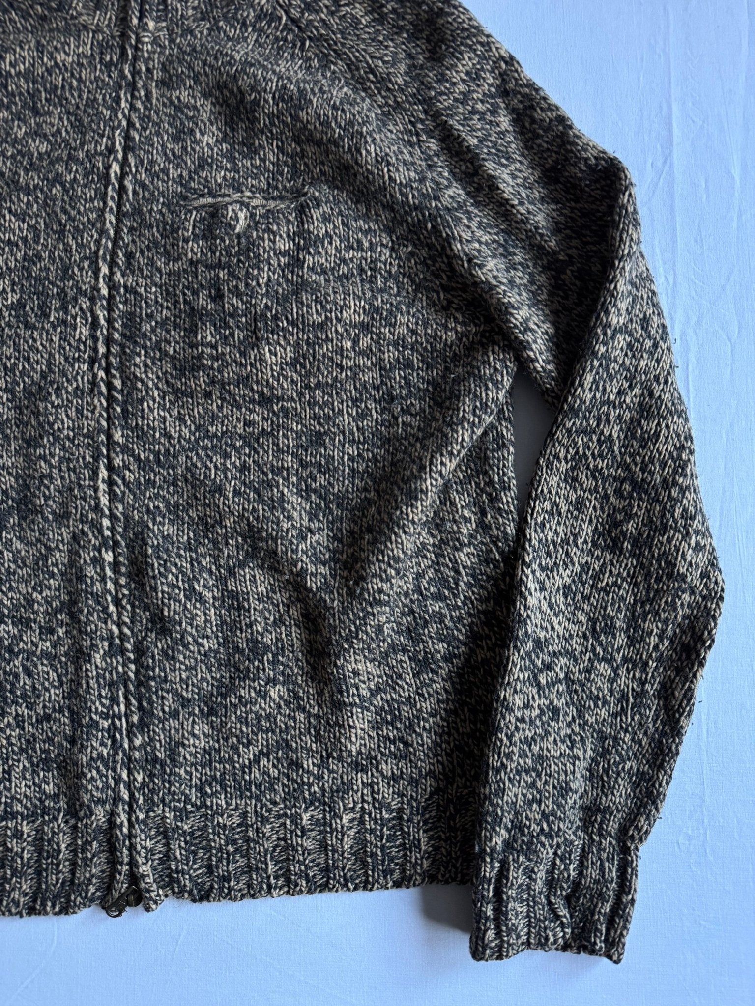 🧶 Pulover Henry Cotton’s / Full Zip Texturat (Mărime XL) - anbracaminte