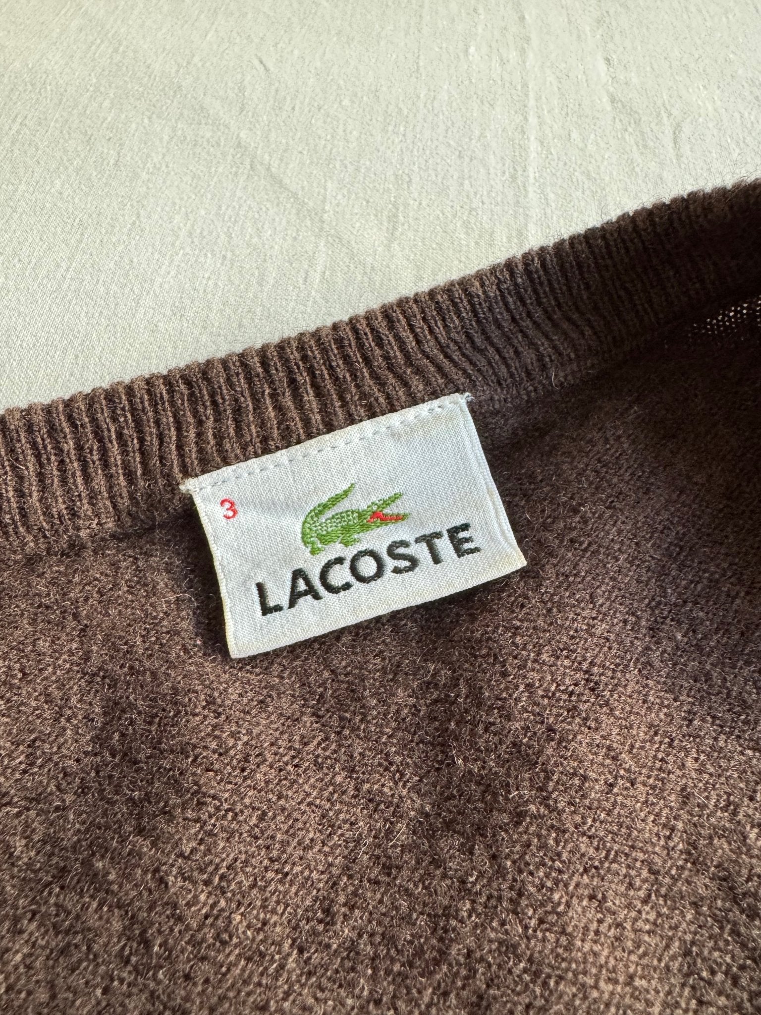 🧶 Pulover Lacoste / Tricot simplu (Mărime 3 - S) - anbracaminte