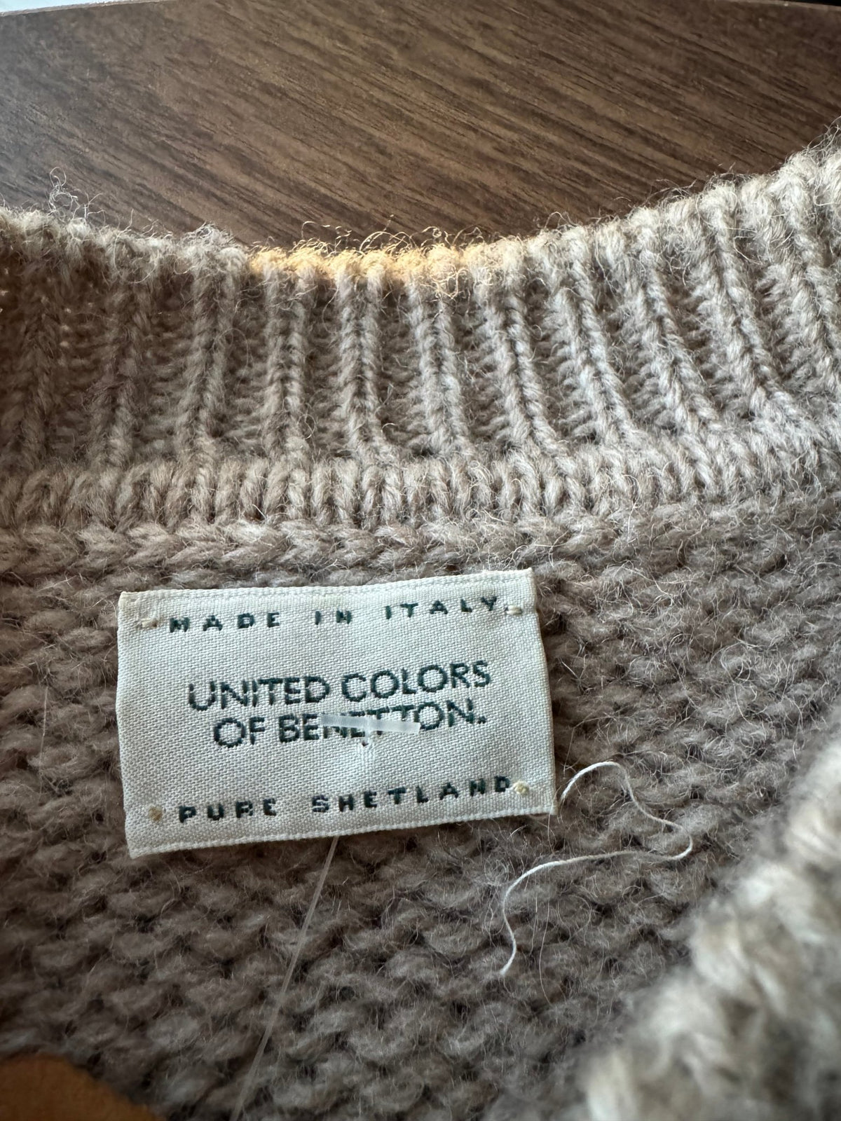 Pulover Lână Shetland Vintage Bărbați | Motive Natură | M - anbracaminte