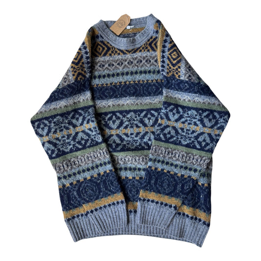 Pulover Lână și Alpaca Vintage Bărbați | Etnic Pattern | L (50) - anbracaminte