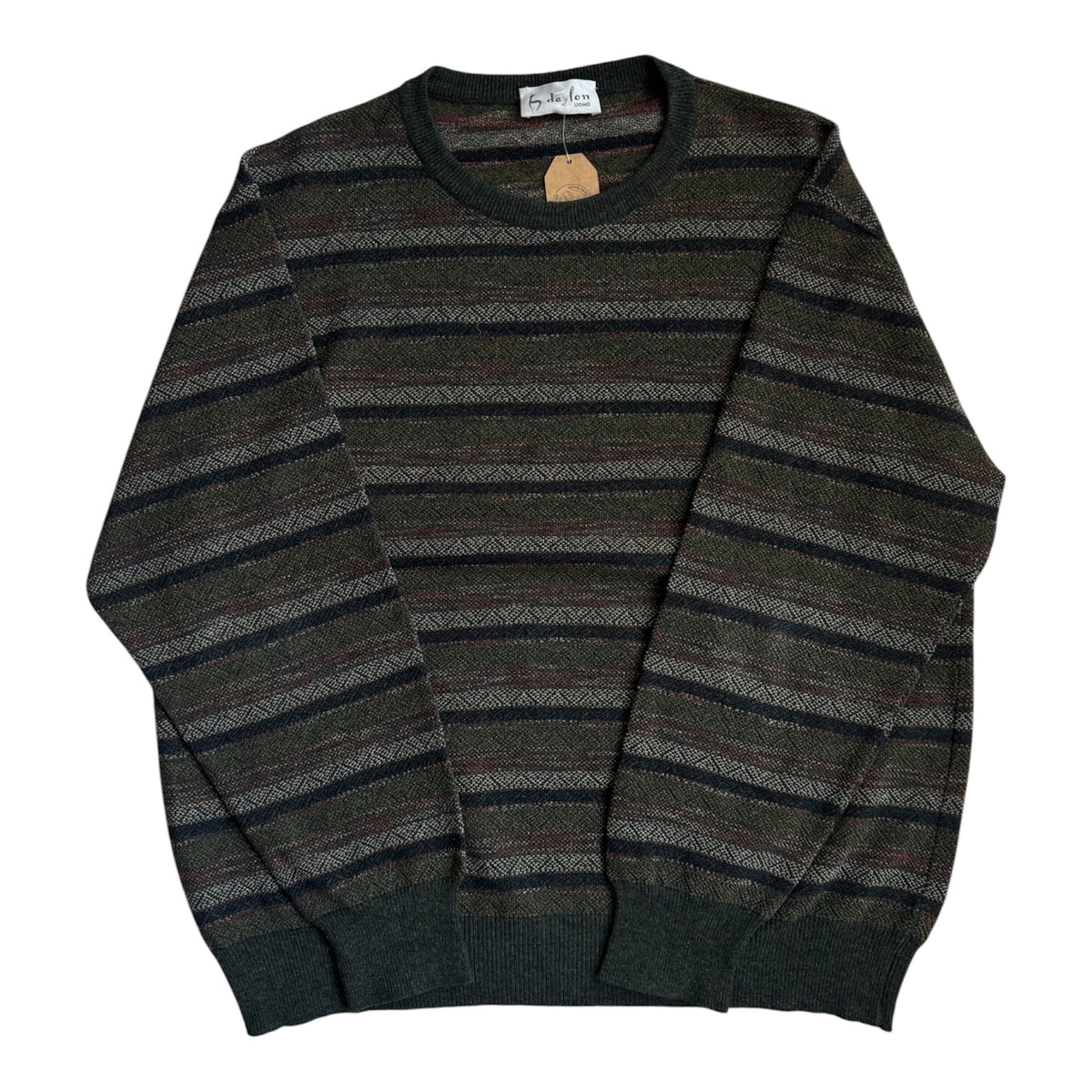 Pulover Lână Vintage Bărbați | Tricot Texturat | L - anbracaminte