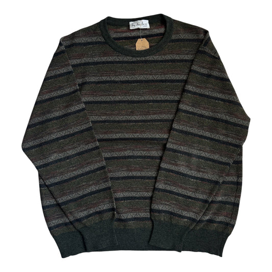 Pulover Lână Vintage Bărbați | Tricot Texturat | L - anbracaminte