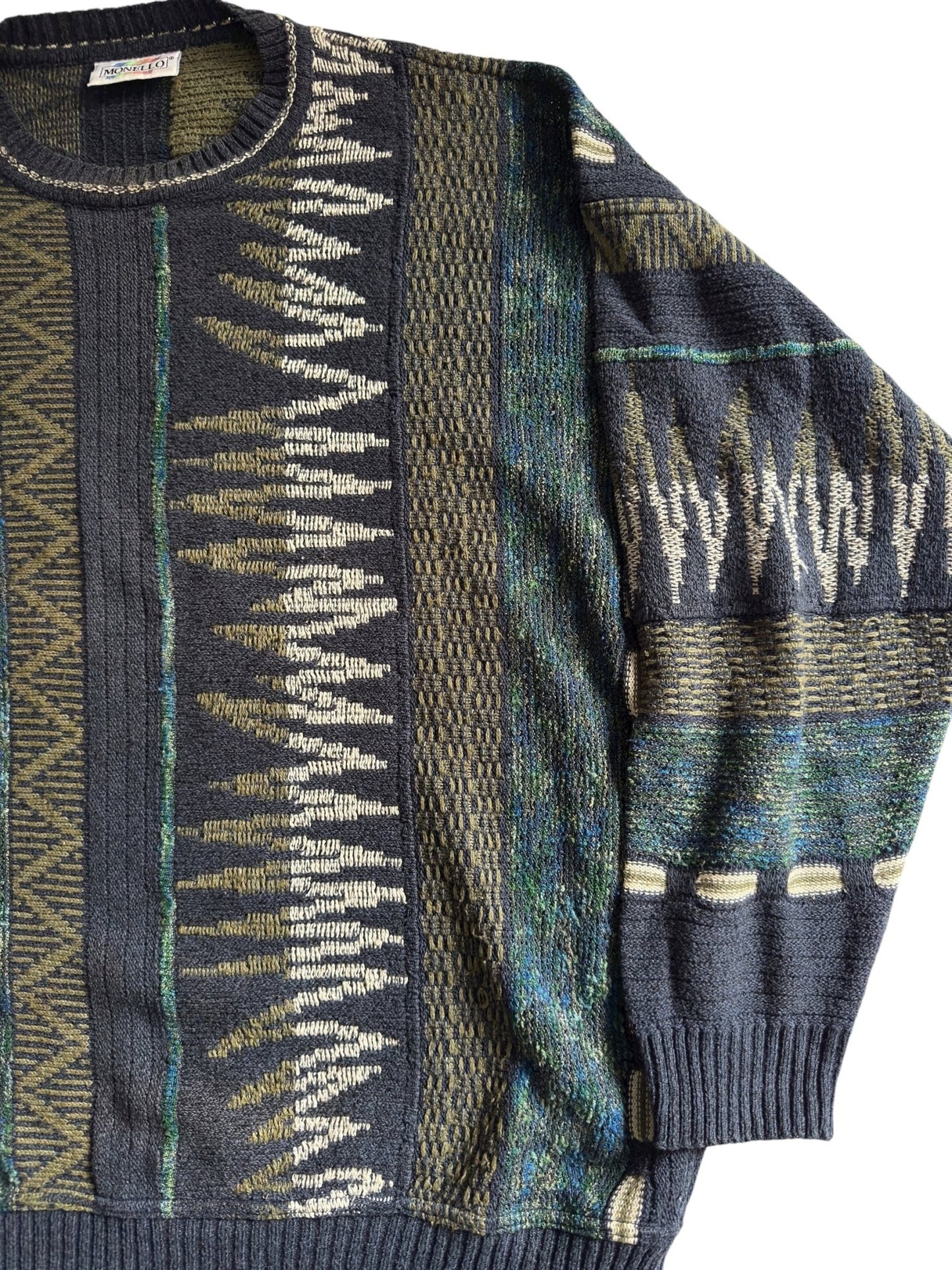 🧶 Pulover Monello Vintage – Made in Italy – Men’s L – Bumbac & Acrilic - anbracaminte