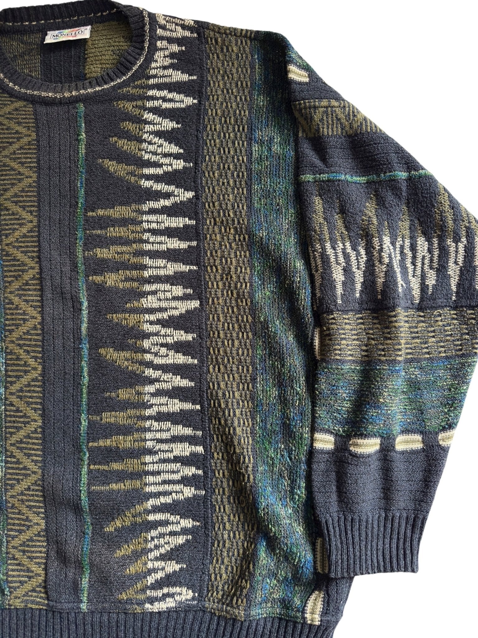 🧶 Pulover Monello Vintage – Made in Italy – Men’s L – Bumbac & Acrilic - anbracaminte