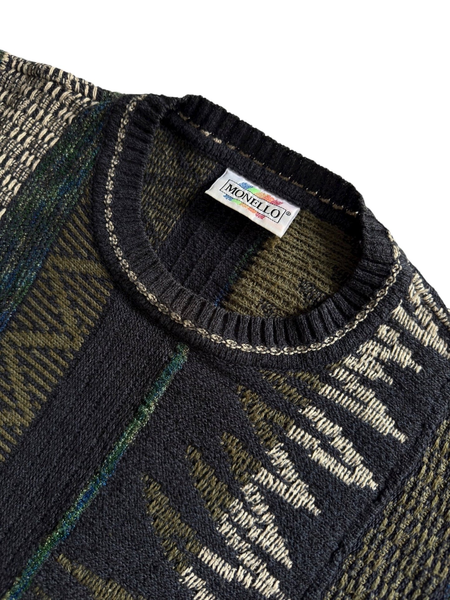 🧶 Pulover Monello Vintage – Made in Italy – Men’s L – Bumbac & Acrilic - anbracaminte