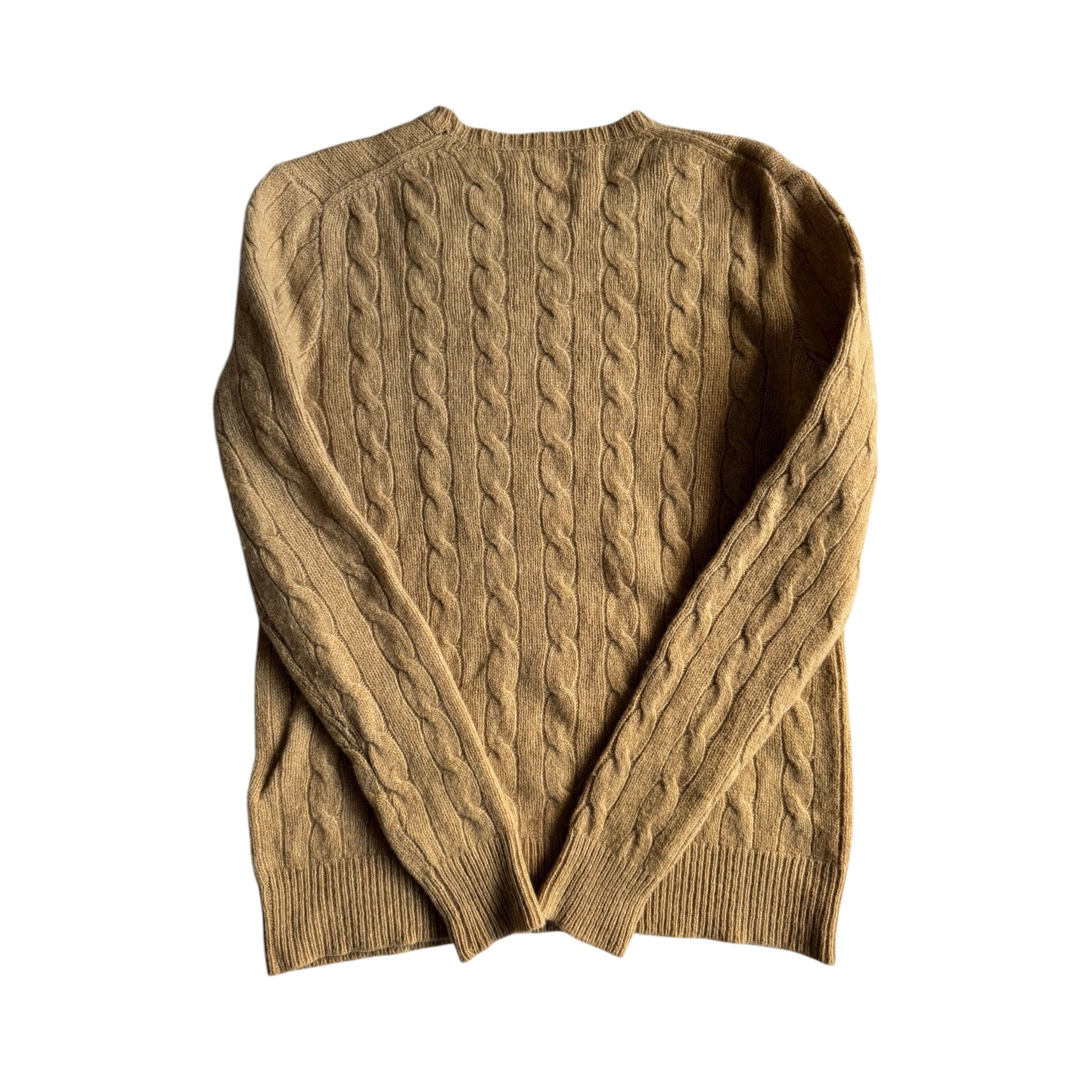 🧶 Pulover Polo by Ralph Lauren crem / Cable Knit moale (Mărime M femei) - anbracaminte
