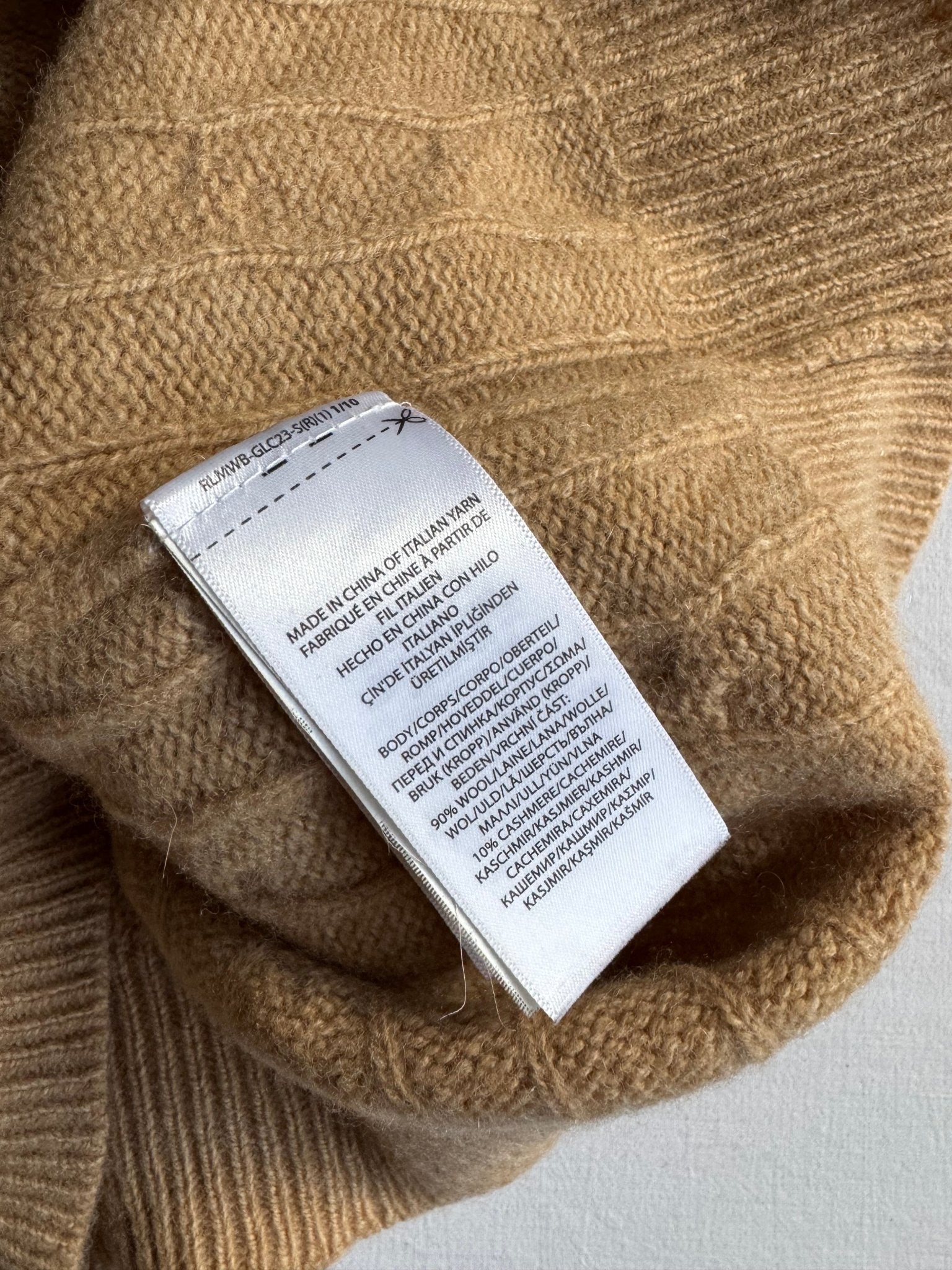 🧶 Pulover Polo by Ralph Lauren crem / Cable Knit moale (Mărime M femei) - anbracaminte