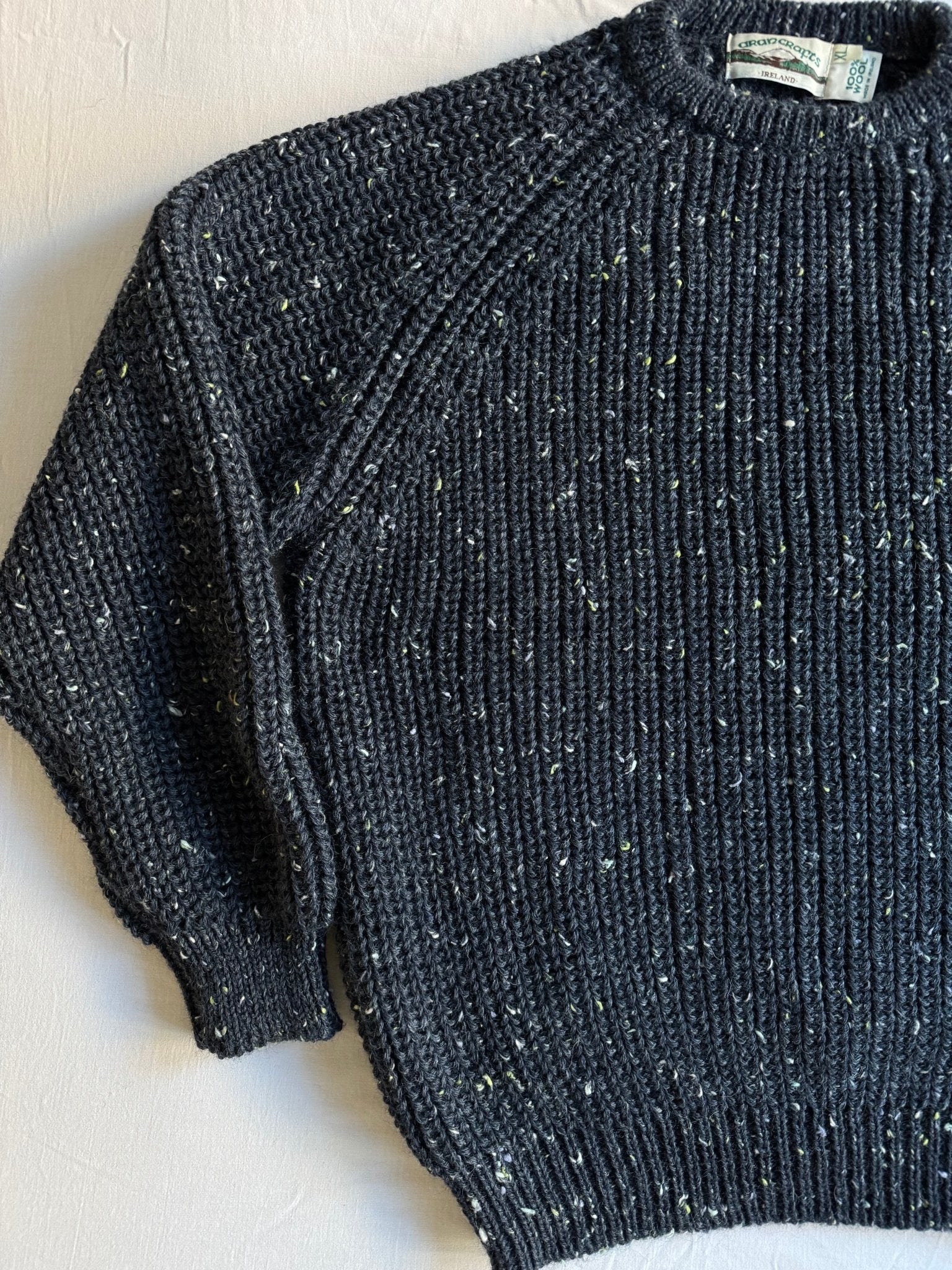 🧶 Pulover Vintage Aran Crafts / Fisherman Chunky Knit (Mărime XL) - anbracaminte