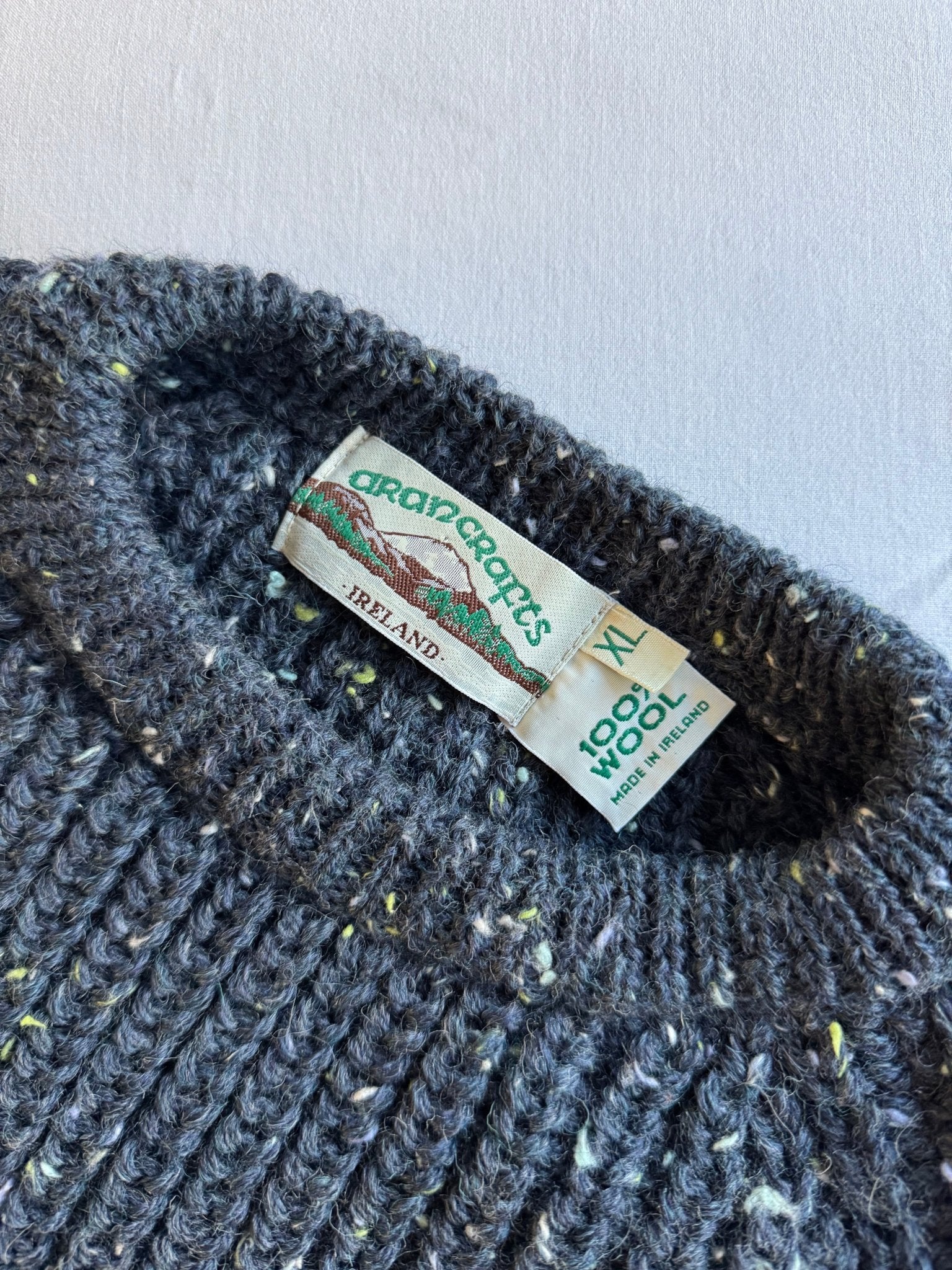 🧶 Pulover Vintage Aran Crafts / Fisherman Chunky Knit (Mărime XL) - anbracaminte