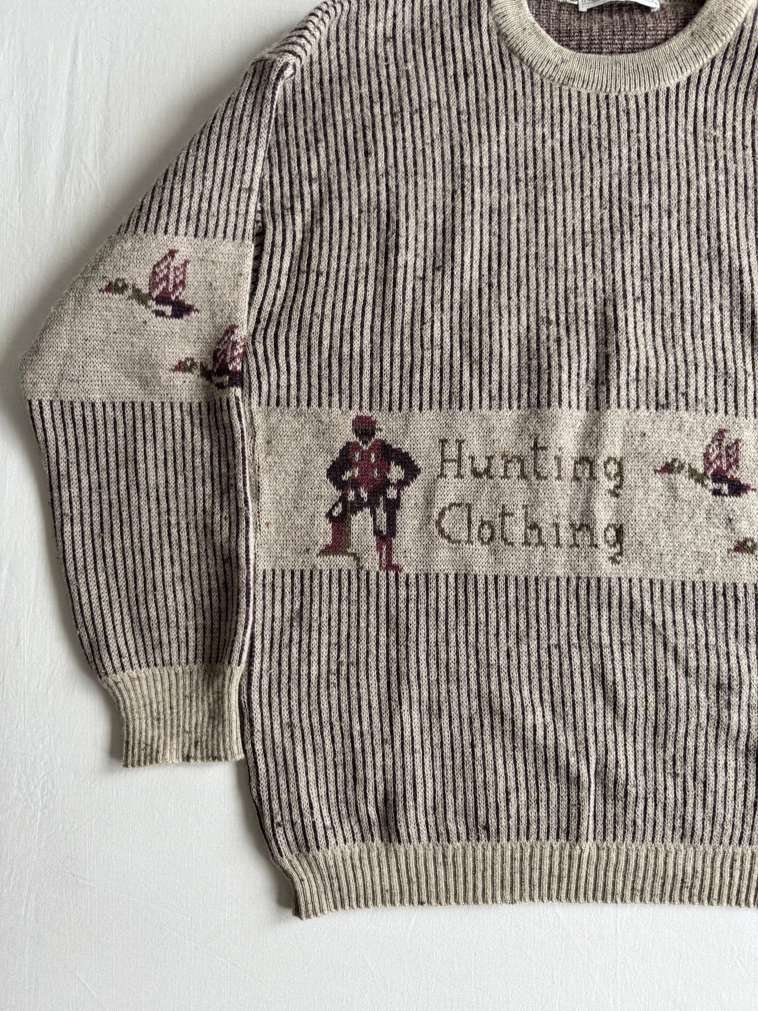 🦆 🧶 Pulover Vintage Bărbați cu Graphic Hunting – XL - anbracaminte
