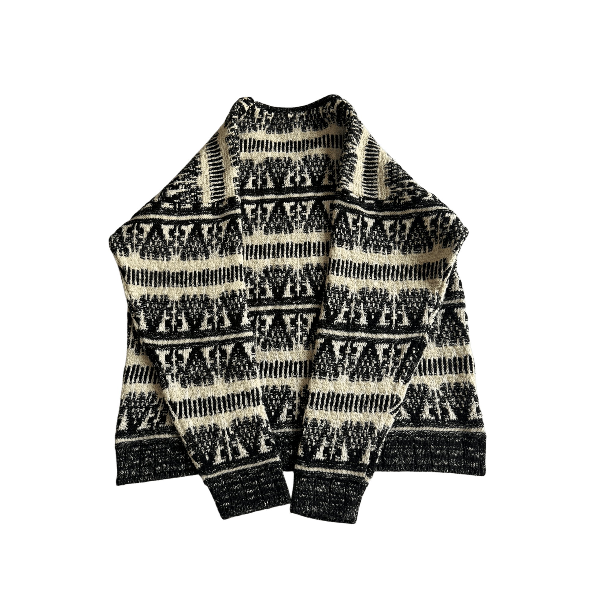 🧶 Pulover Vintage Bărbați cu Model Etnic din Lână – M - anbracaminte