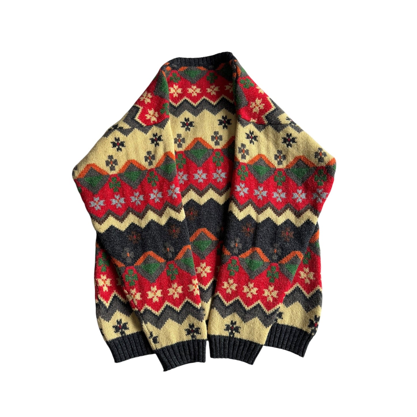 🧶 Pulover Vintage Bărbați cu Model Etnic din Lână – S (se potrivește M) - anbracaminte