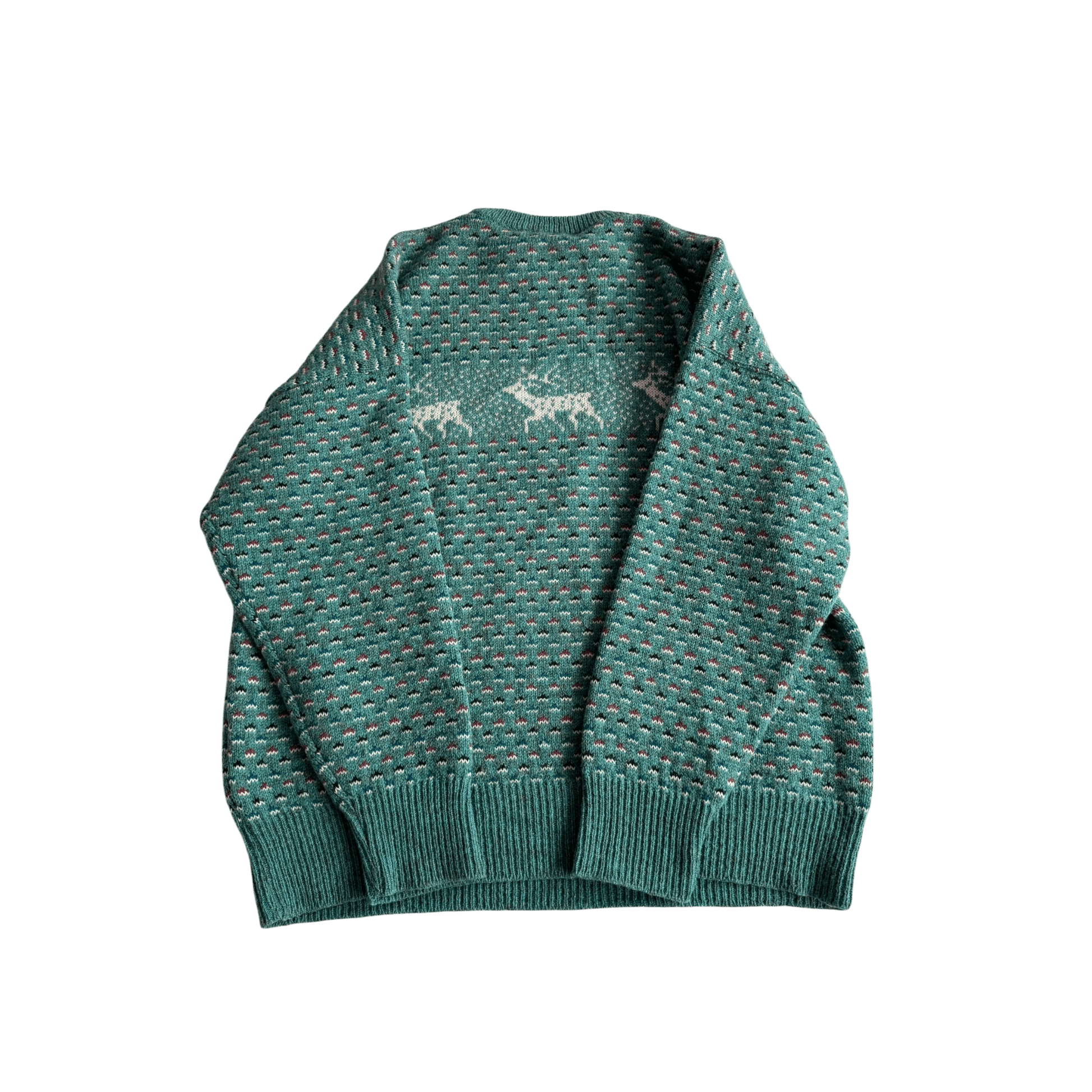 🧶 Pulover Vintage Bărbați cu Model Etnic din Lână Virgină – 52 (L) - anbracaminte