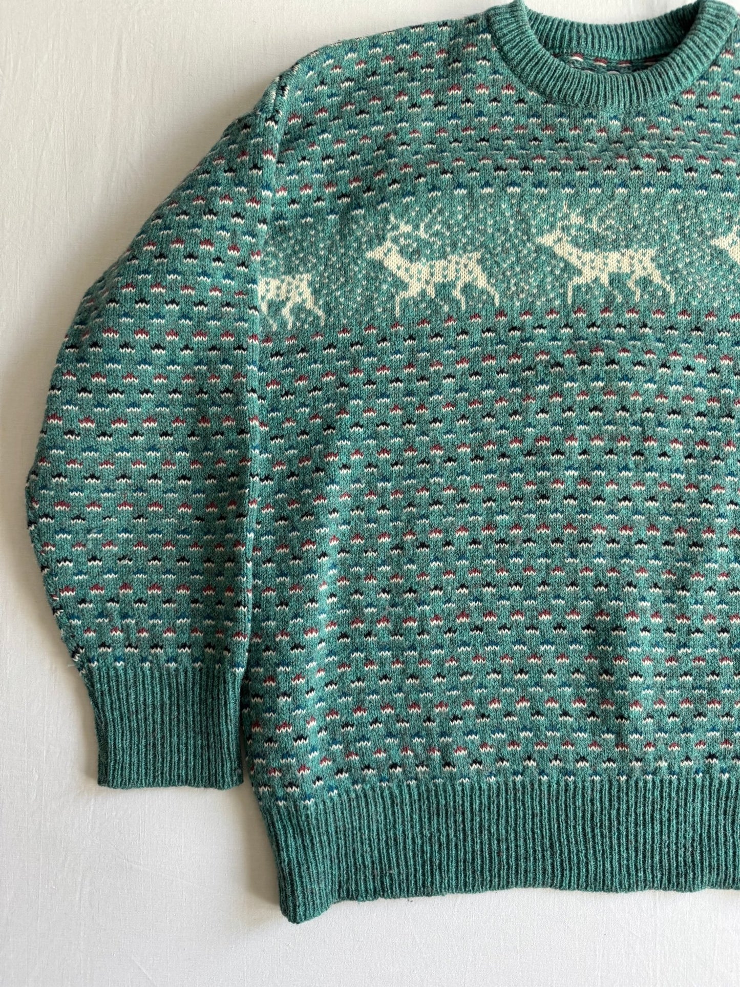 🧶 Pulover Vintage Bărbați cu Model Etnic din Lână Virgină – 52 (L) - anbracaminte