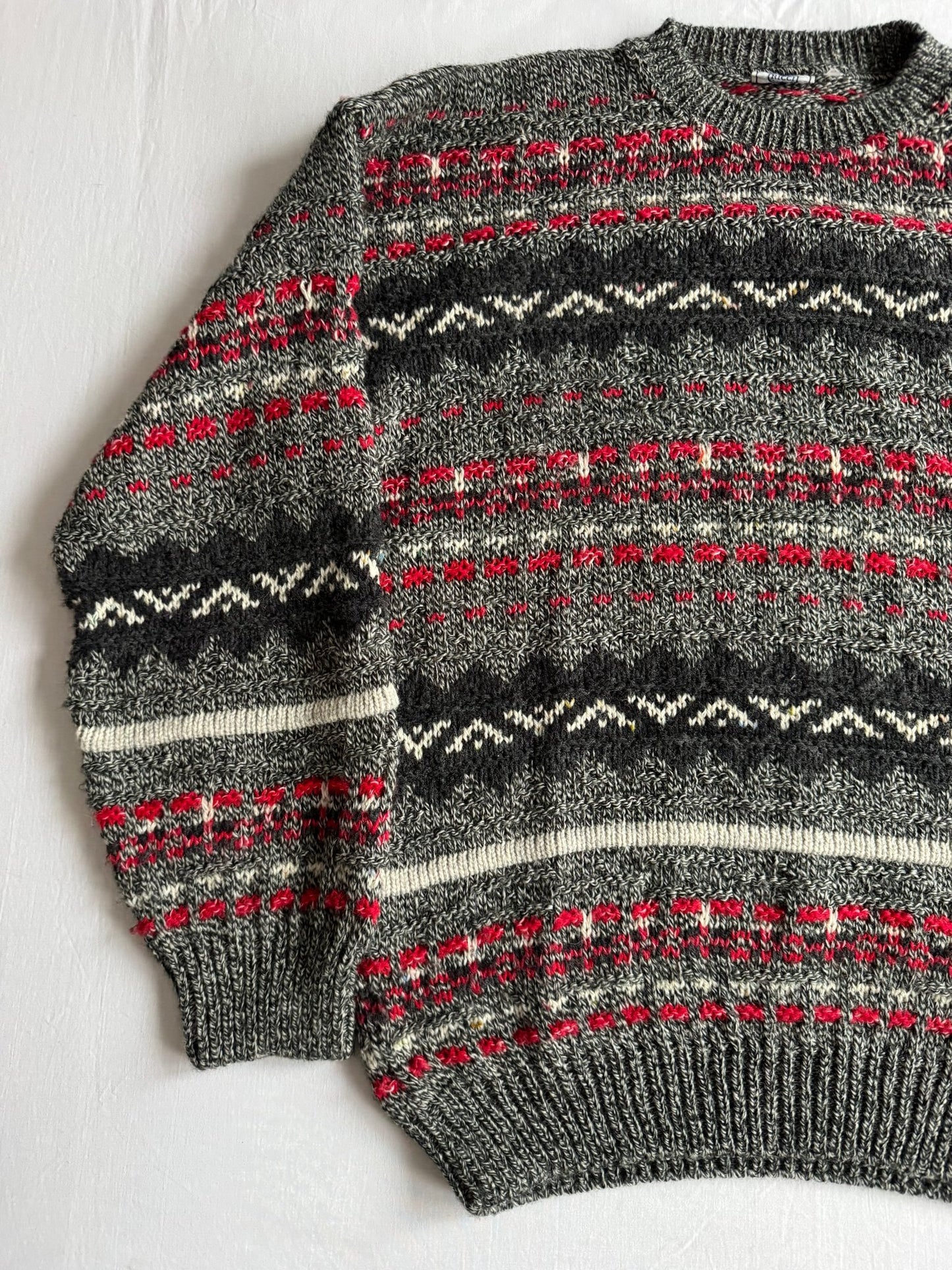 🧶 Pulover Vintage Bărbați cu Model Etnic – L - anbracaminte