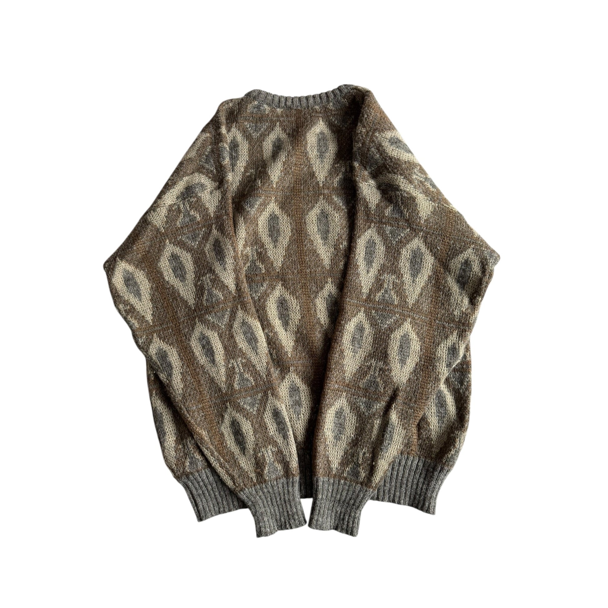 🧶 Pulover Vintage Bărbați cu Model Etnic – L - anbracaminte