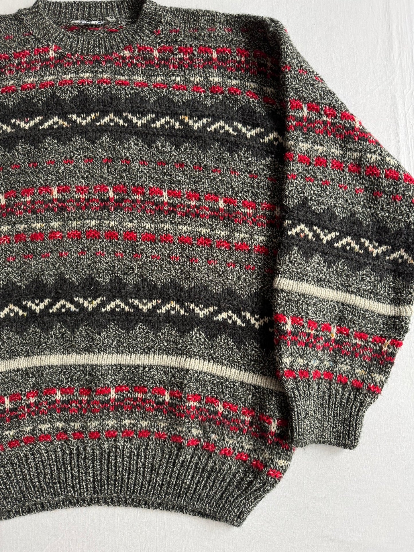 🧶 Pulover Vintage Bărbați cu Model Etnic – L - anbracaminte