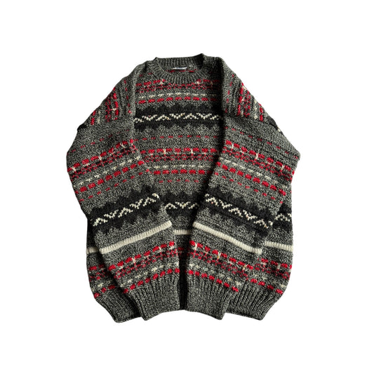 🧶 Pulover Vintage Bărbați cu Model Etnic – L - anbracaminte