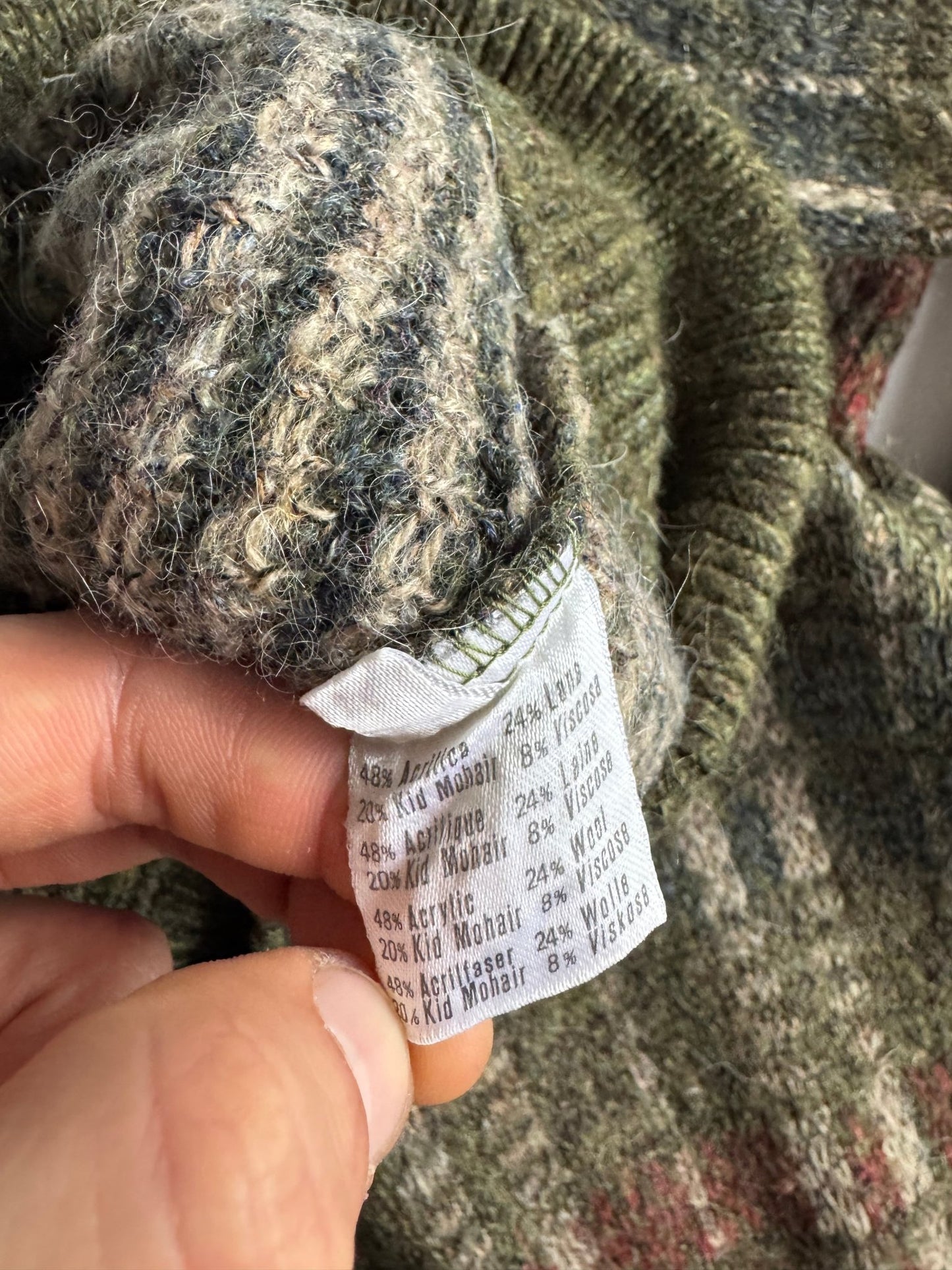 🧶 Pulover Vintage Bărbați din Super Kid Mohair, Lână și Acril cu 3 Nasturi și Buzunar la Piept – L - anbracaminte