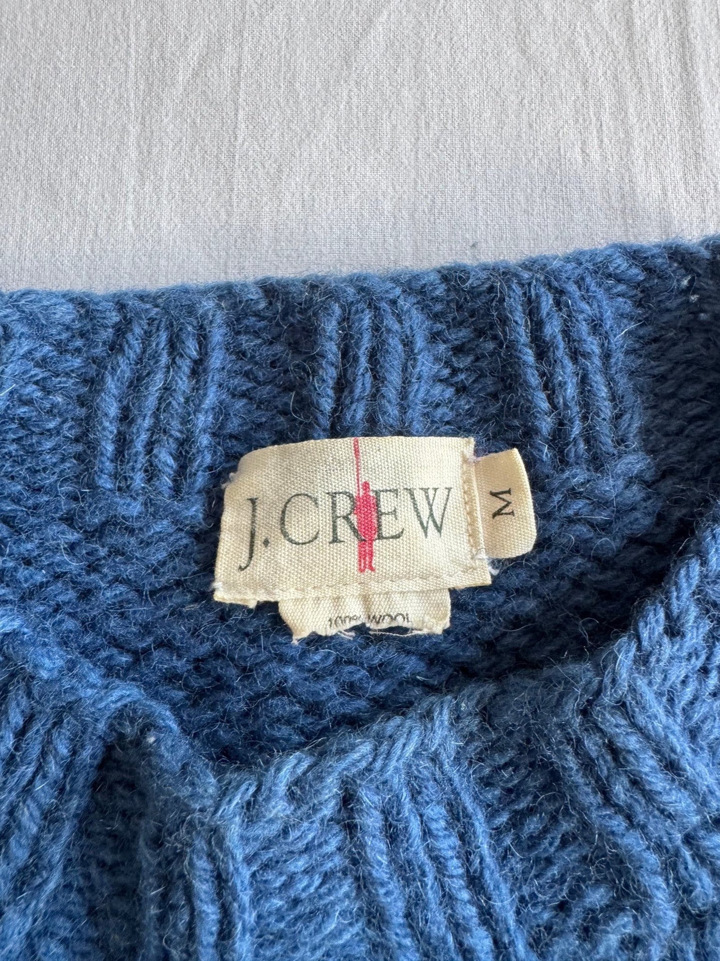 🧶 Pulover Vintage Bărbați J.Crew Tricotat din Lână – M - anbracaminte