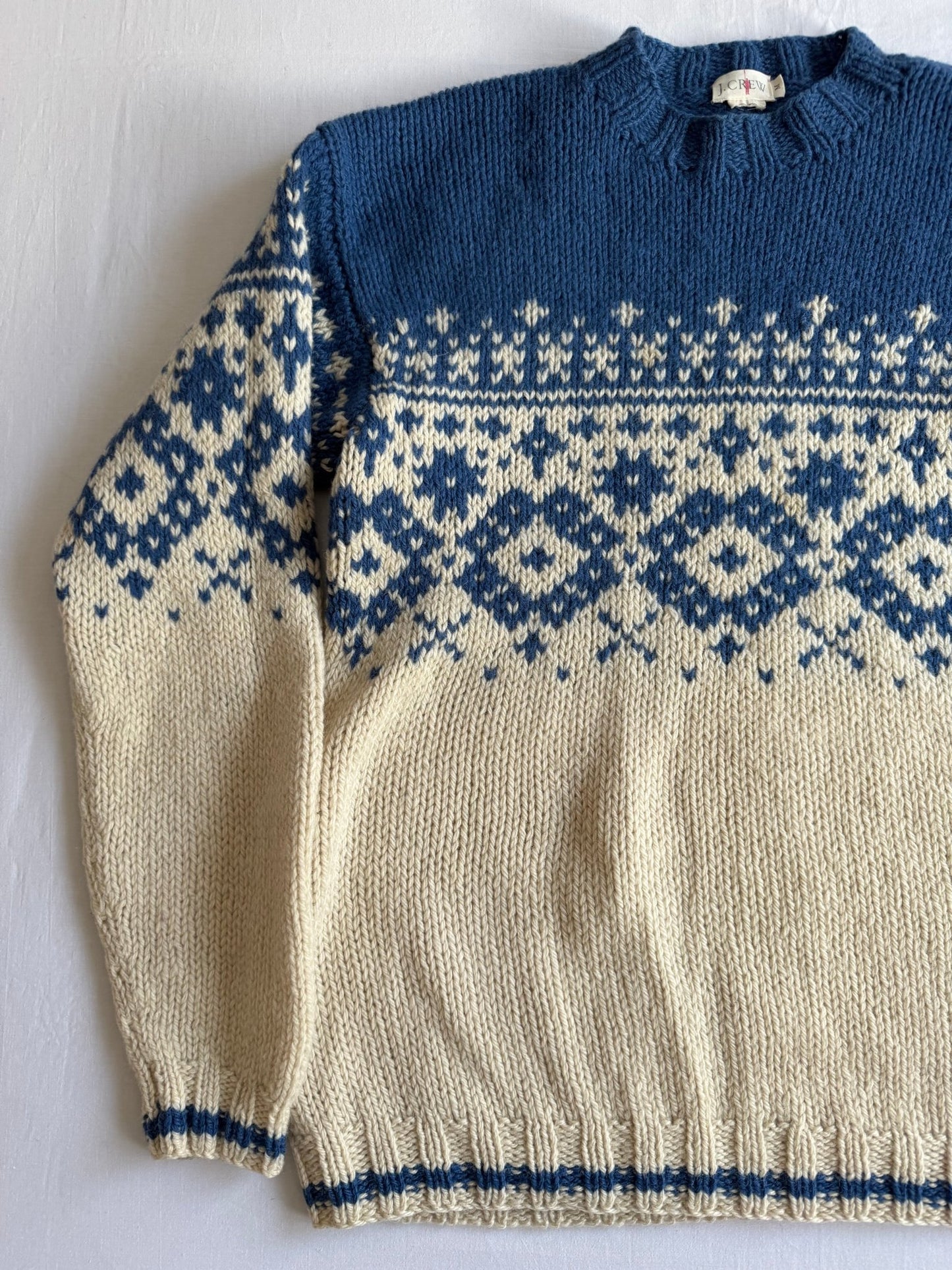 🧶 Pulover Vintage Bărbați J.Crew Tricotat din Lână – M - anbracaminte