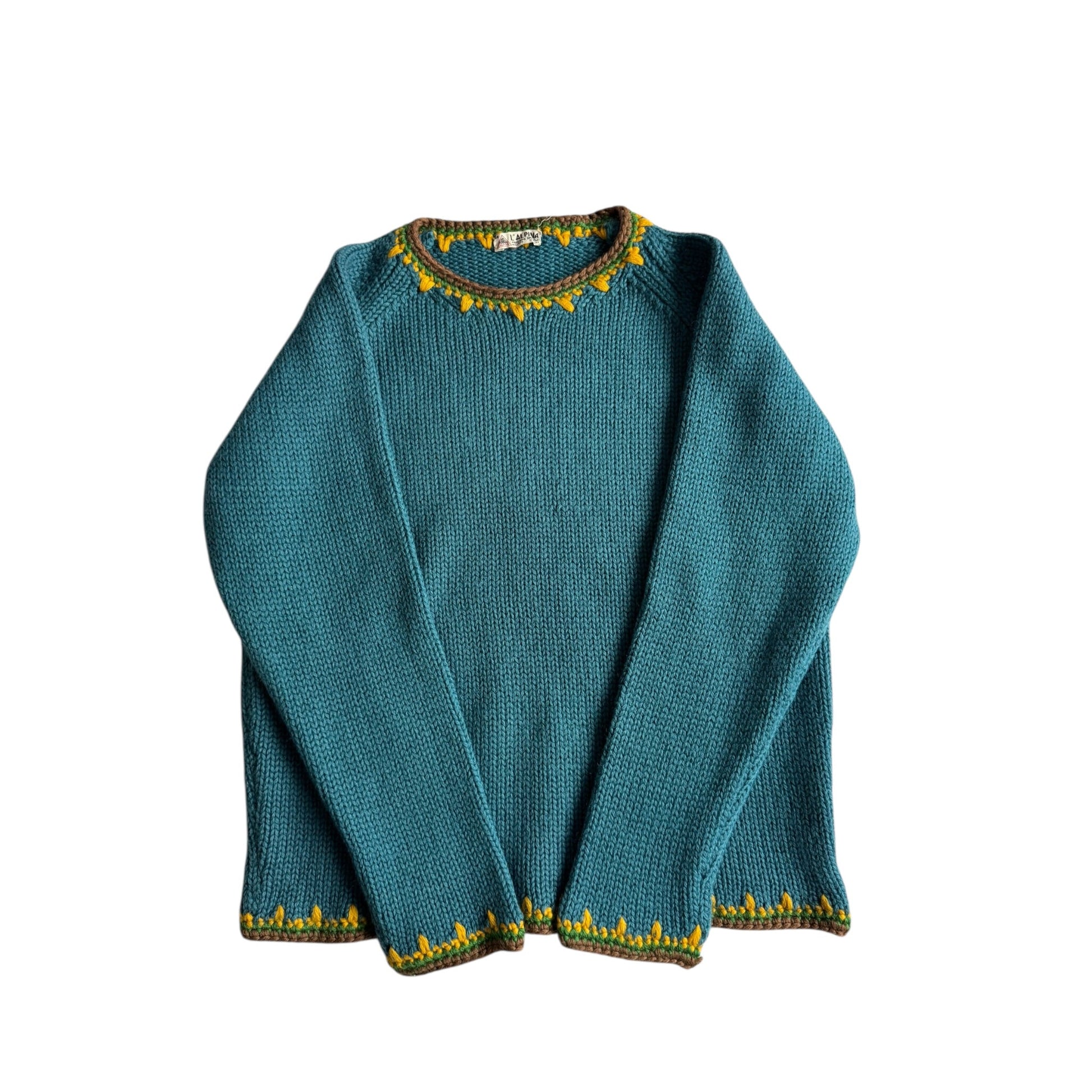🧶 Pulover Vintage Bărbați L’Alpina din Lână – Anii ’70 – 48 (M) - anbracaminte