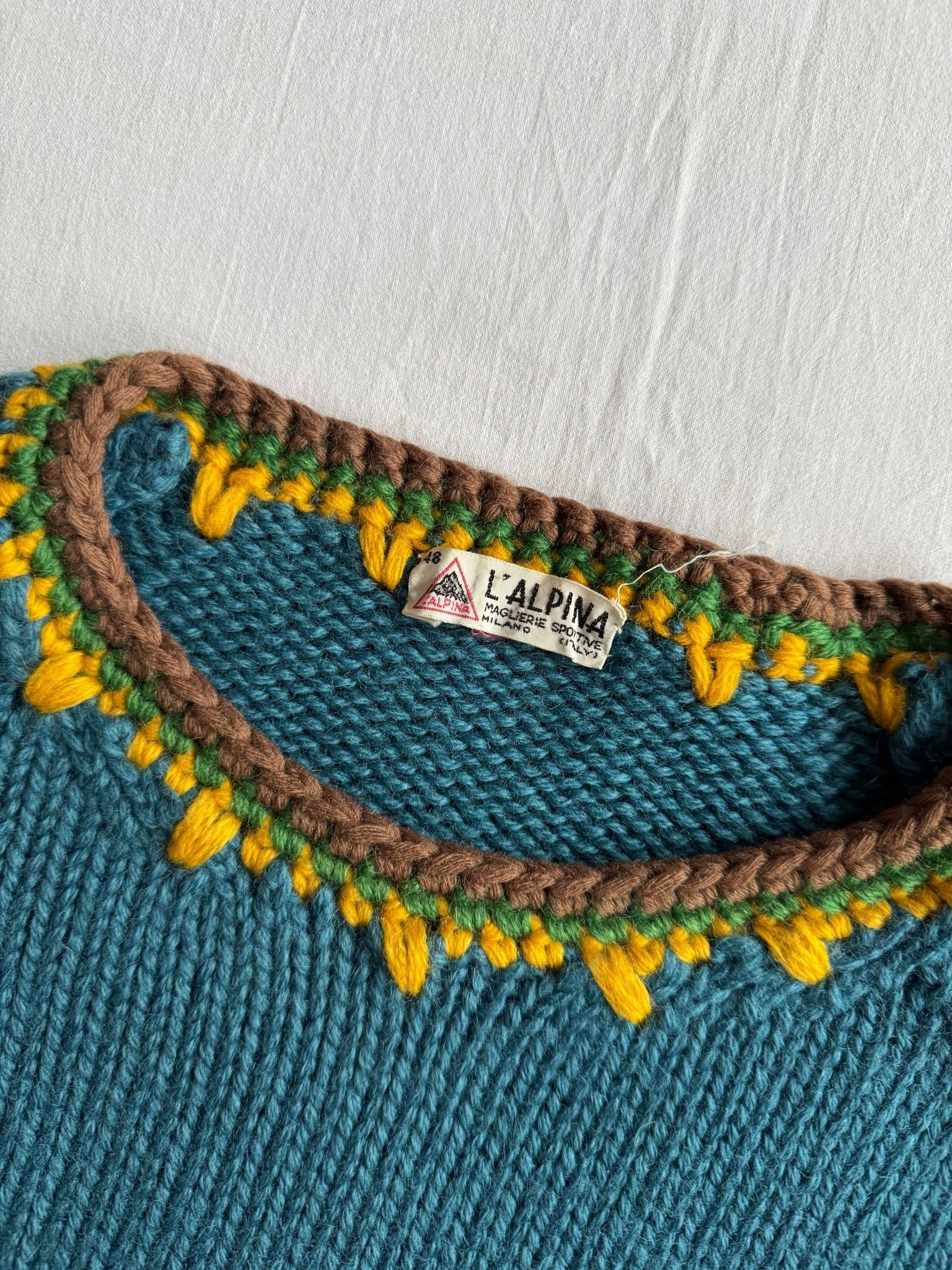 🧶 Pulover Vintage Bărbați L’Alpina din Lână – Anii ’70 – 48 (M) - anbracaminte