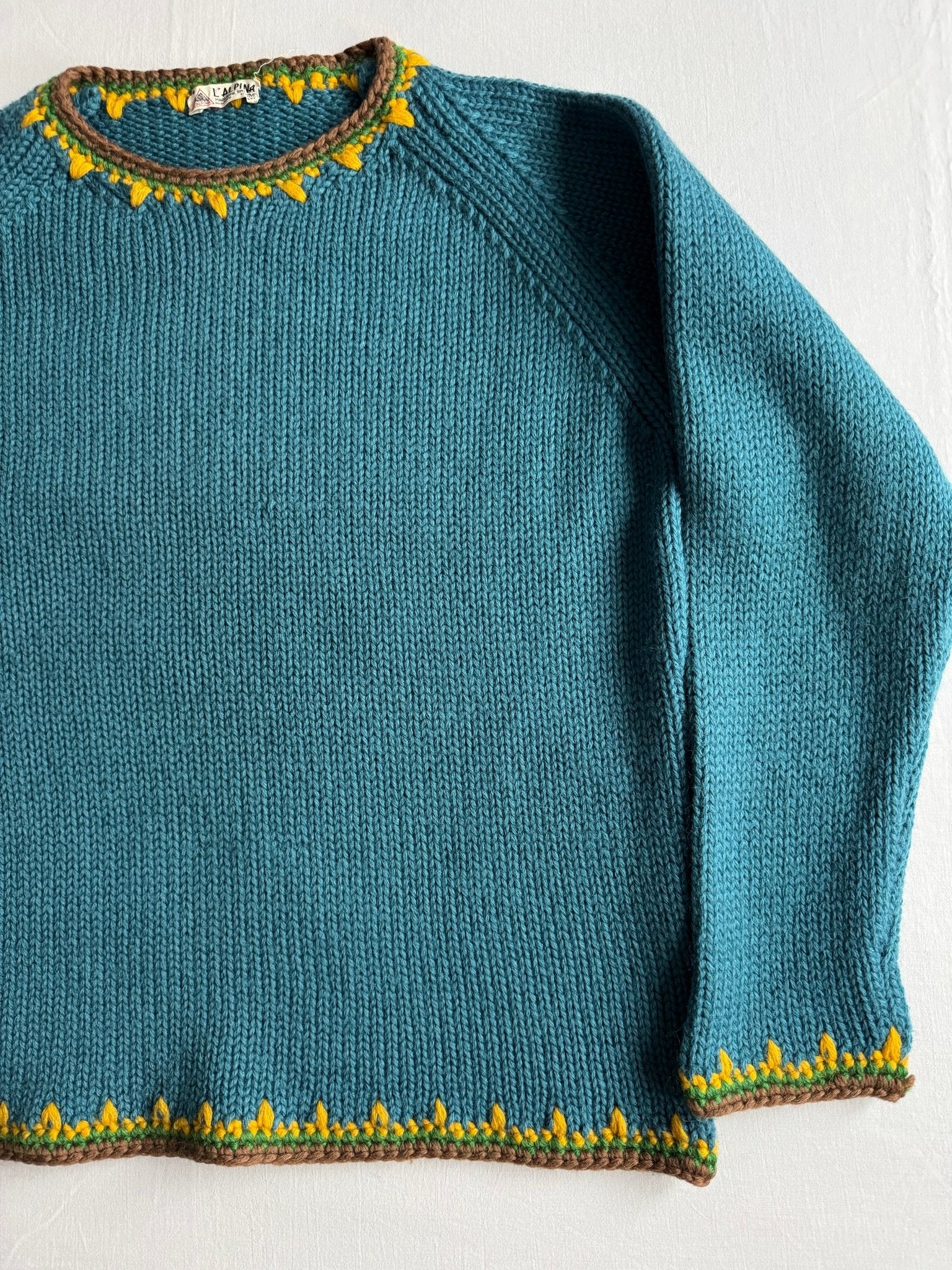🧶 Pulover Vintage Bărbați L’Alpina din Lână – Anii ’70 – 48 (M) - anbracaminte