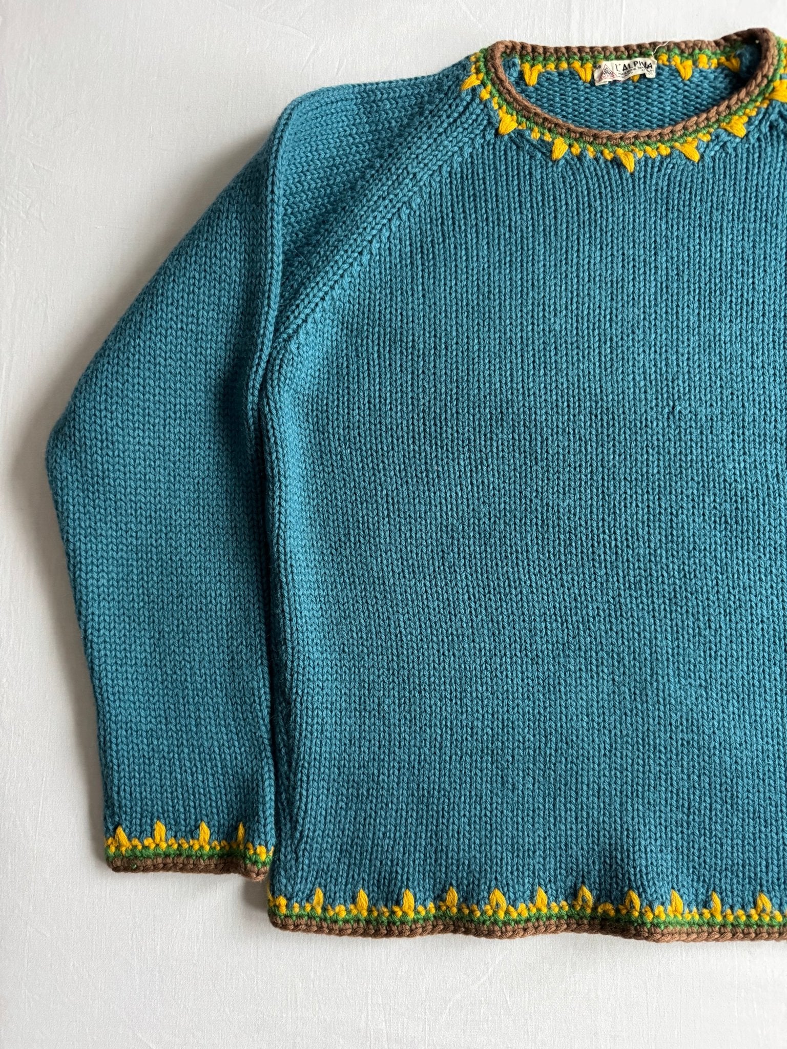 🧶 Pulover Vintage Bărbați L’Alpina din Lână – Anii ’70 – 48 (M) - anbracaminte