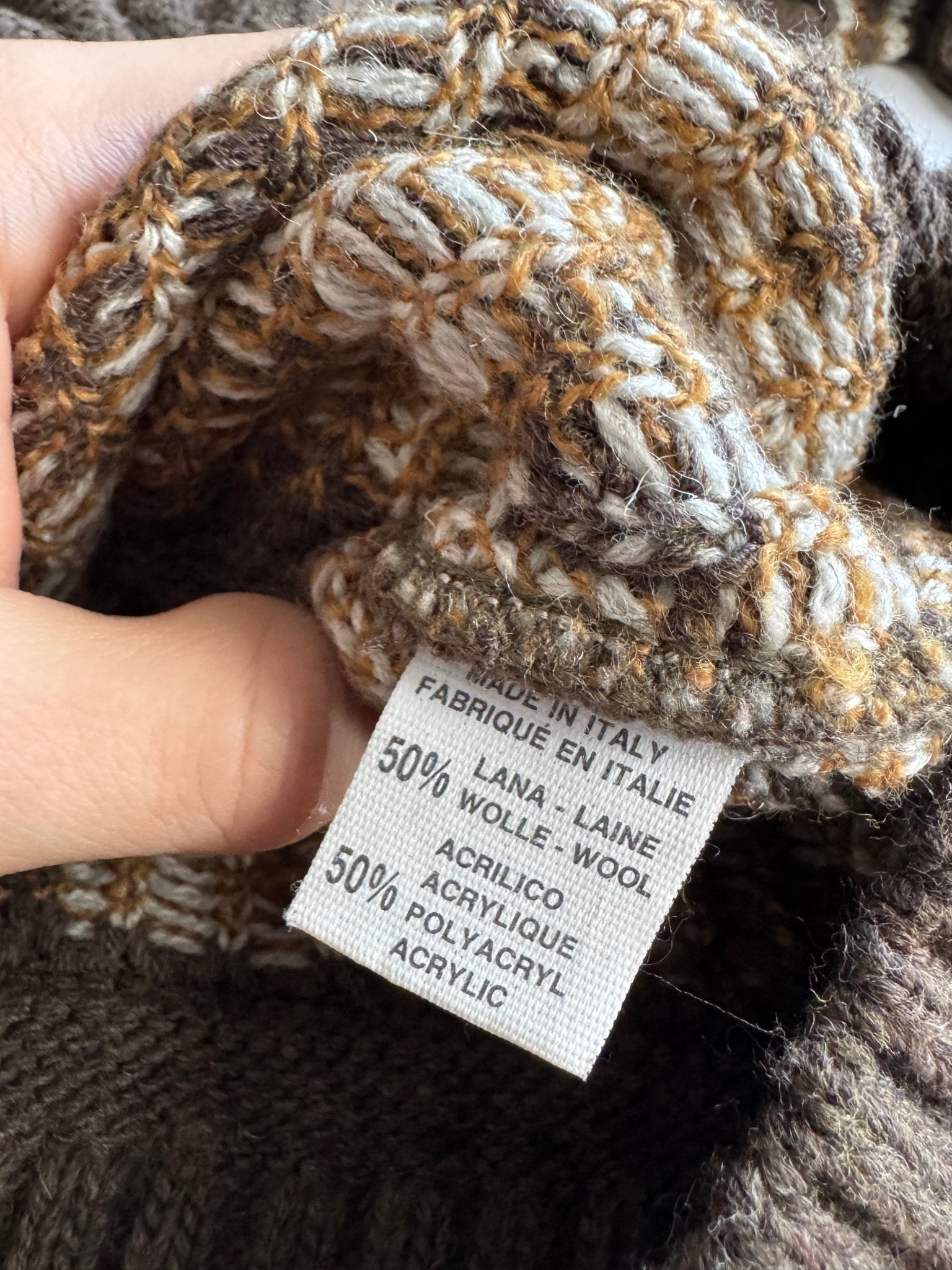 🧶 Pulover Vintage Bărbați Maro Cable Knit cu Model Etnic – XL - anbracaminte