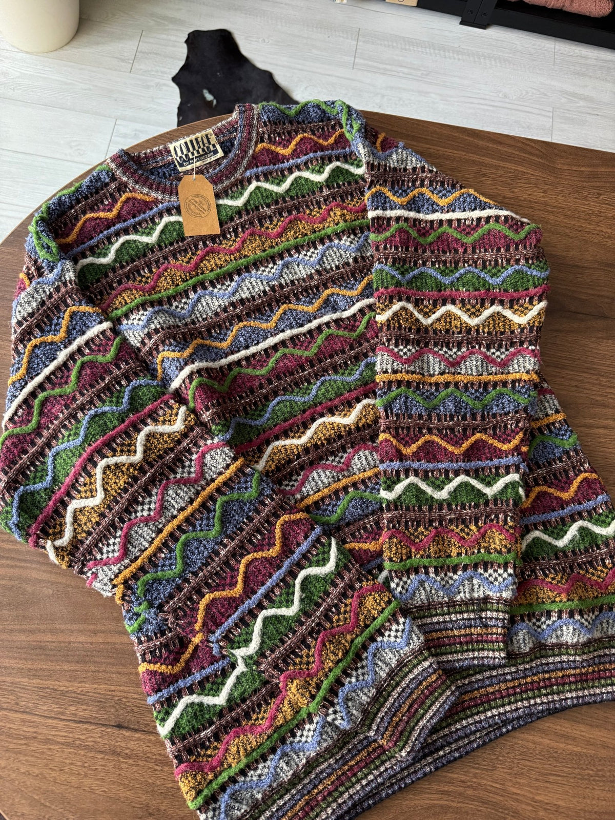 Pulover Vintage Bărbați | Model Abstract | L (52) - anbracaminte