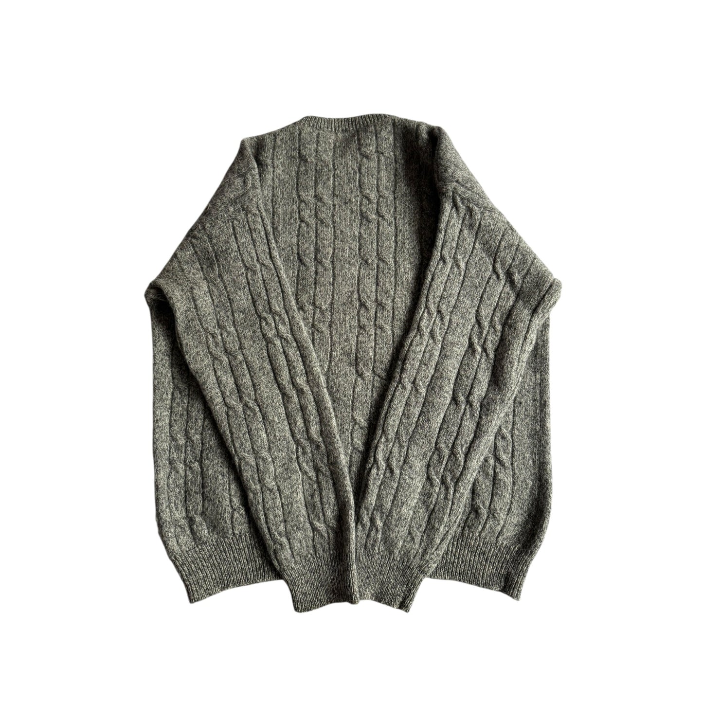 🧶 Pulover Vintage Bărbați Stefanel Gri Cable Knit – L - anbracaminte